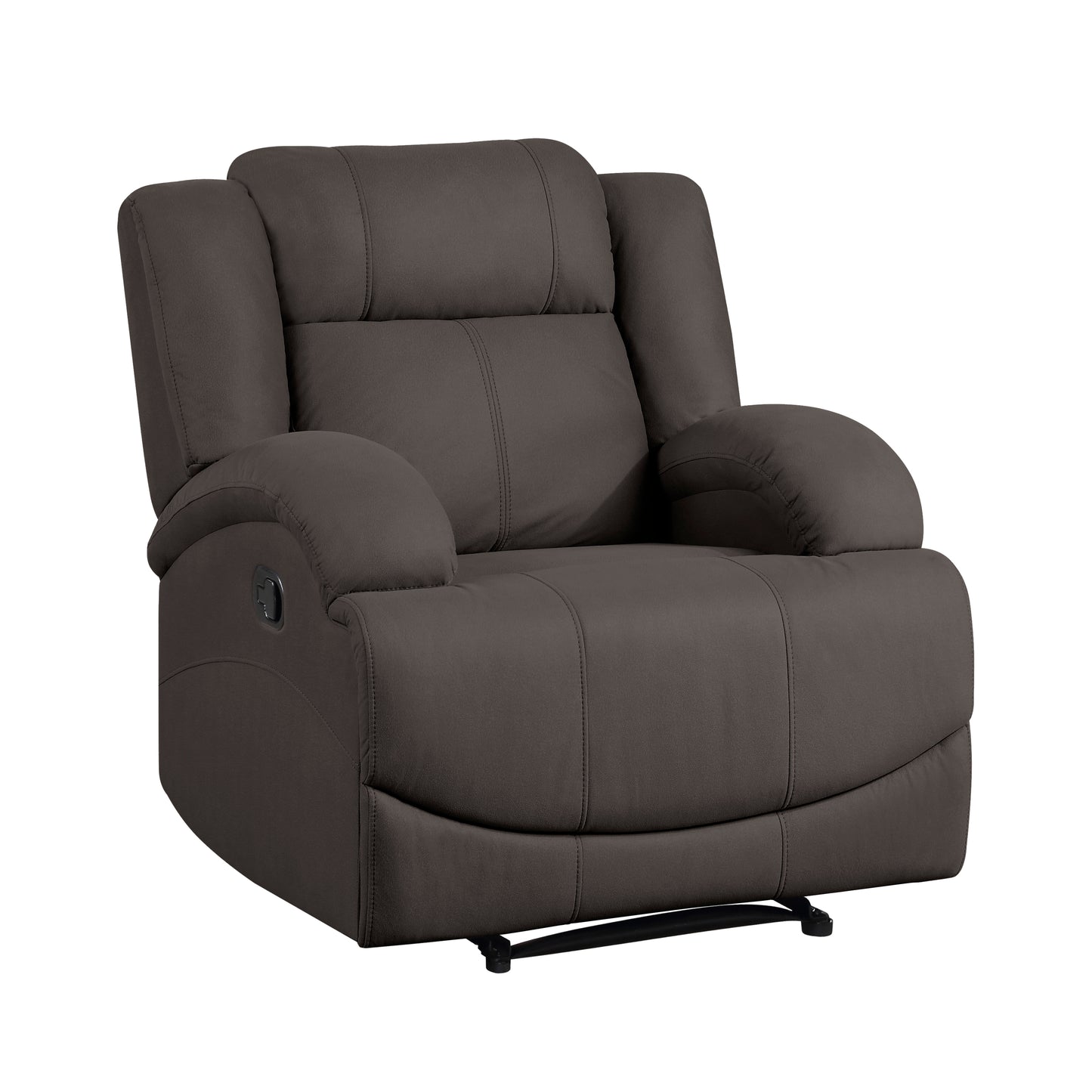 Homelegance Camryn Reclining Chair in Chocolate Polished Microfiber 9207CHC-1