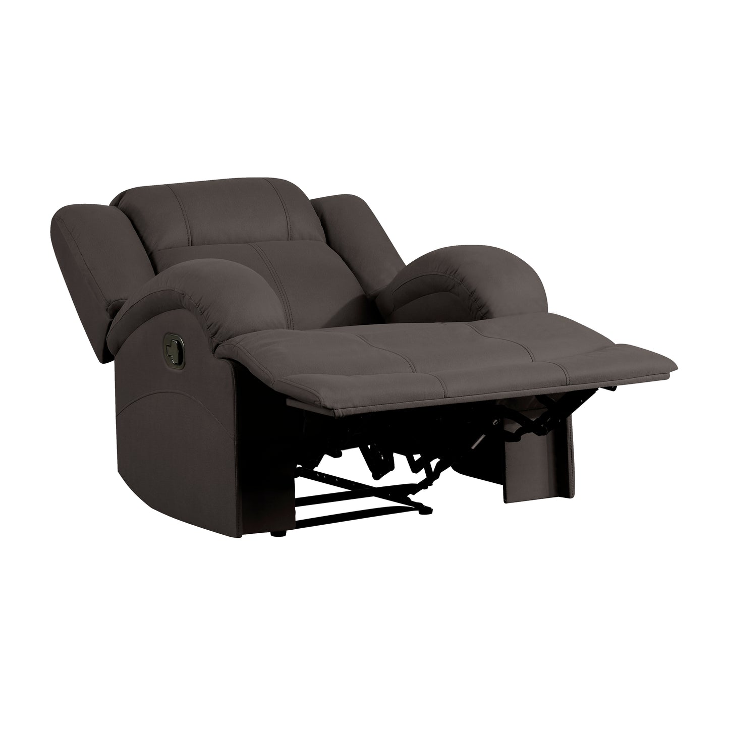 Homelegance Camryn Reclining Chair in Chocolate Polished Microfiber 9207CHC-1