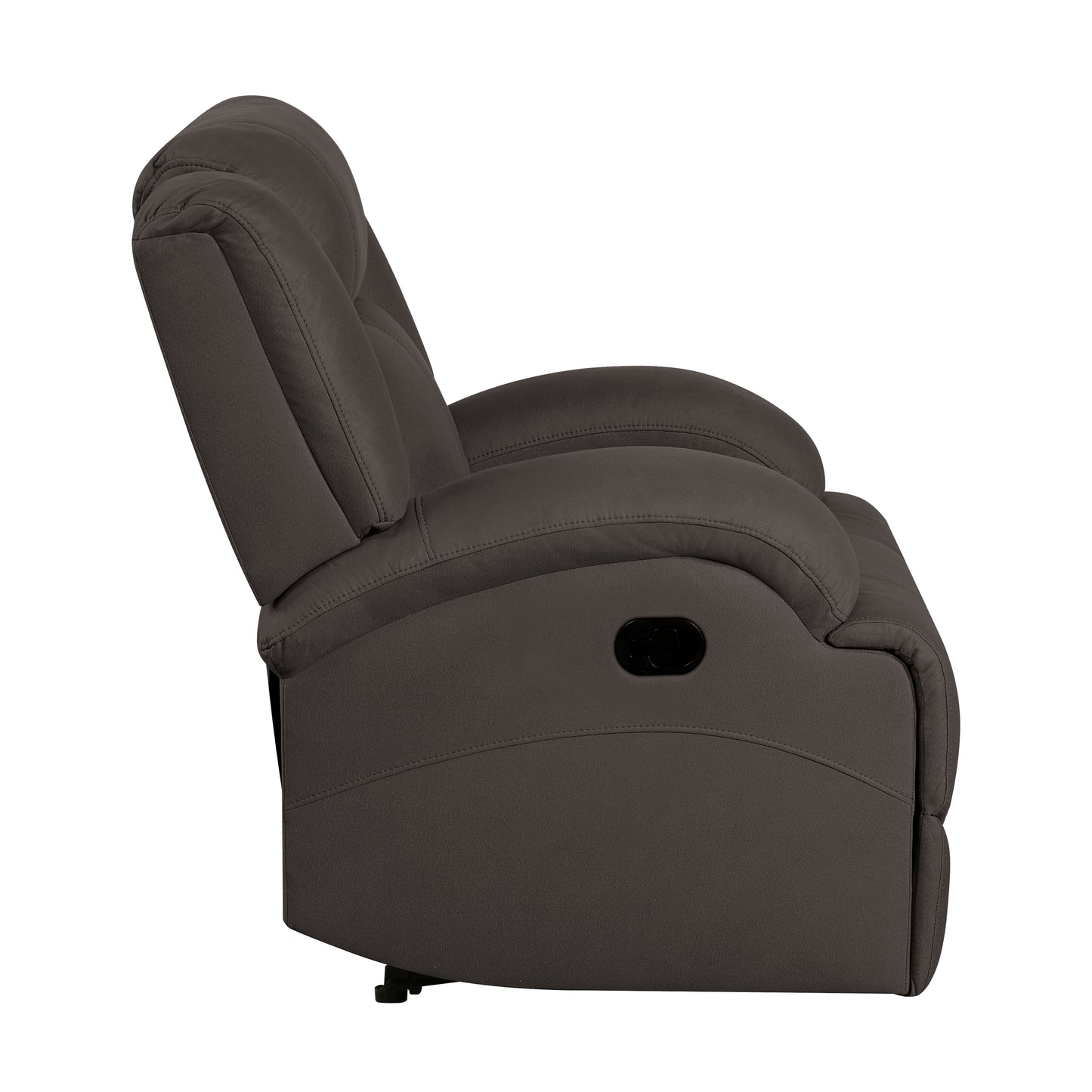Homelegance Camryn Reclining Chair in Chocolate Polished Microfiber 9207CHC-1