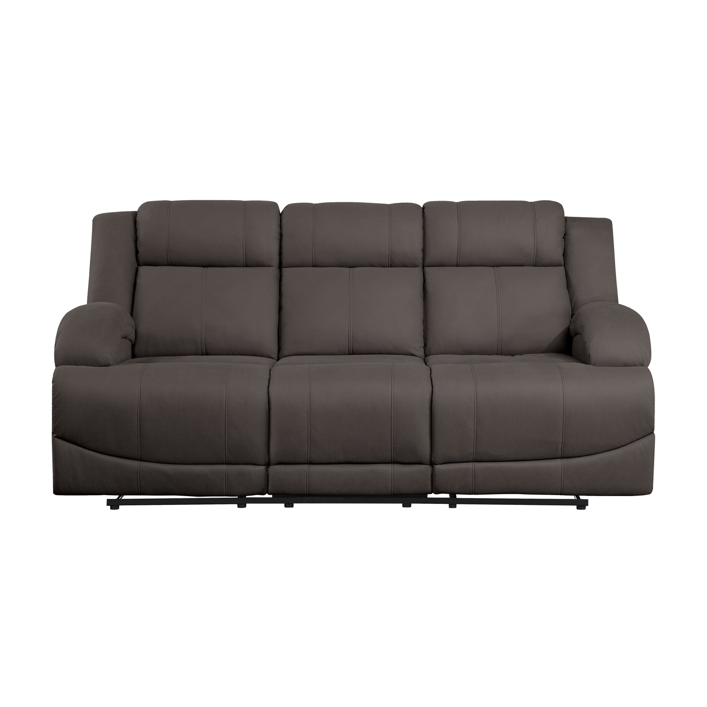 Homelegance Camryn Chocolate Microfiber Double Reclining Sectional Sofa 9207CHC-3