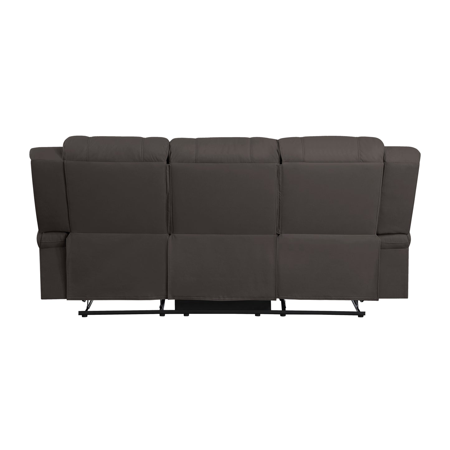 Homelegance Camryn Chocolate Microfiber Double Reclining Sectional Sofa 9207CHC-3