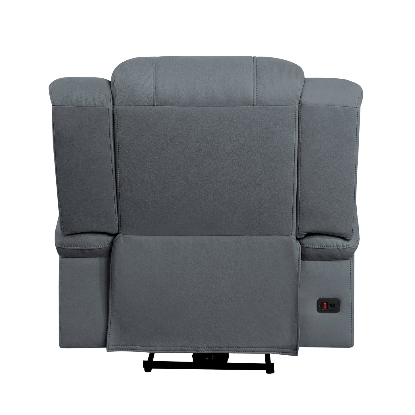 Homelegance Camryn Reclining Chair Power Recliner in Graphite Blue 9207GPB-1PW