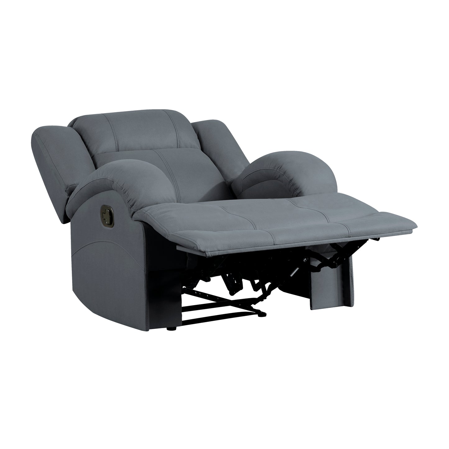 Homelegance Camryn Reclining Chair in Graphite Blue 9207GPB-1