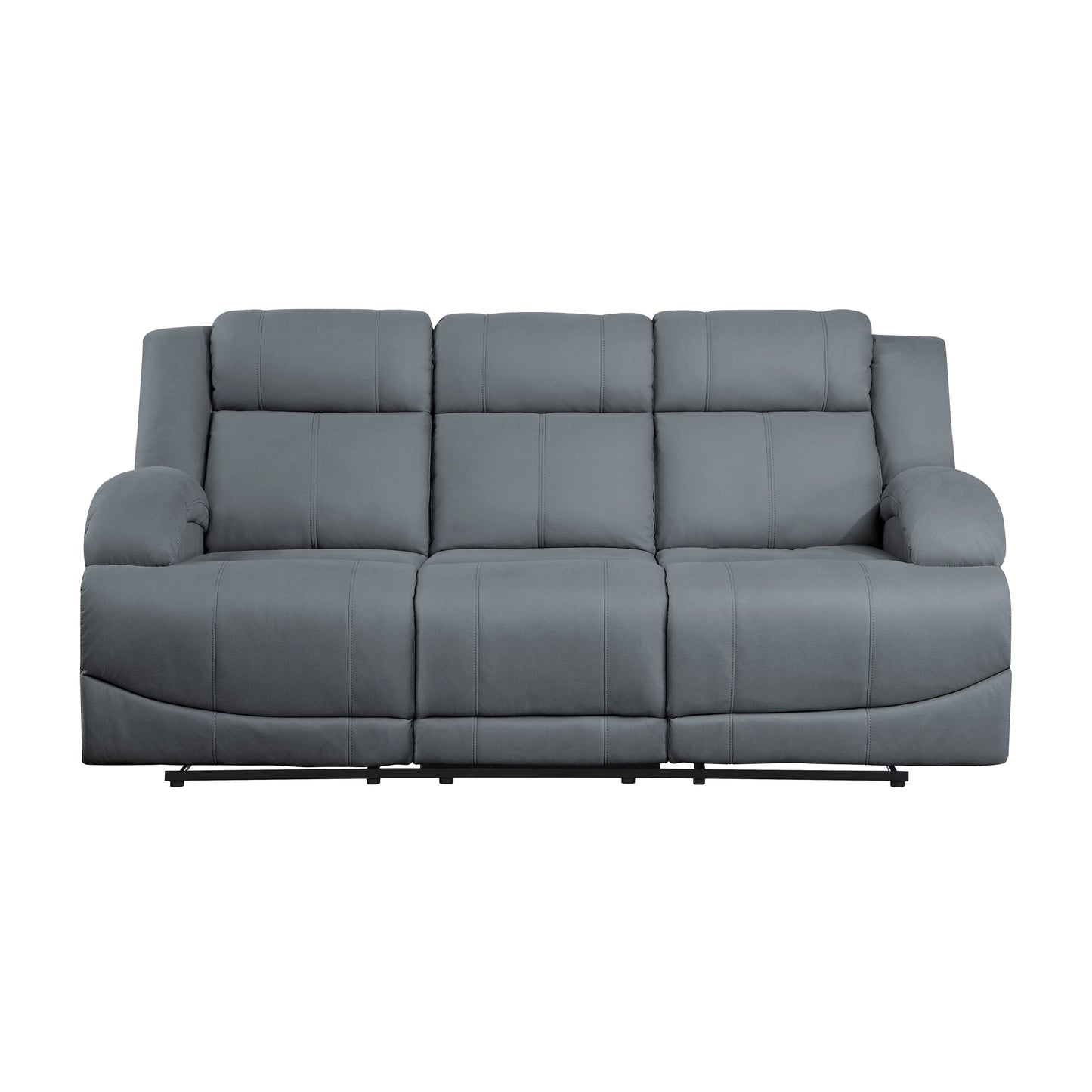 Homelegance Camryn Graphite Blue Double Reclining Sectional Sofa 9207GPB-3