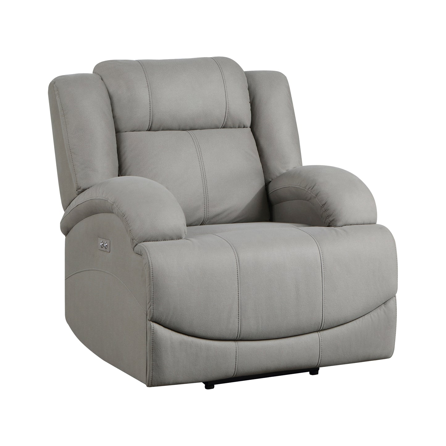 Homelegance Camryn Reclining Chair Power Recliner in Gray 9207GRY-1PW