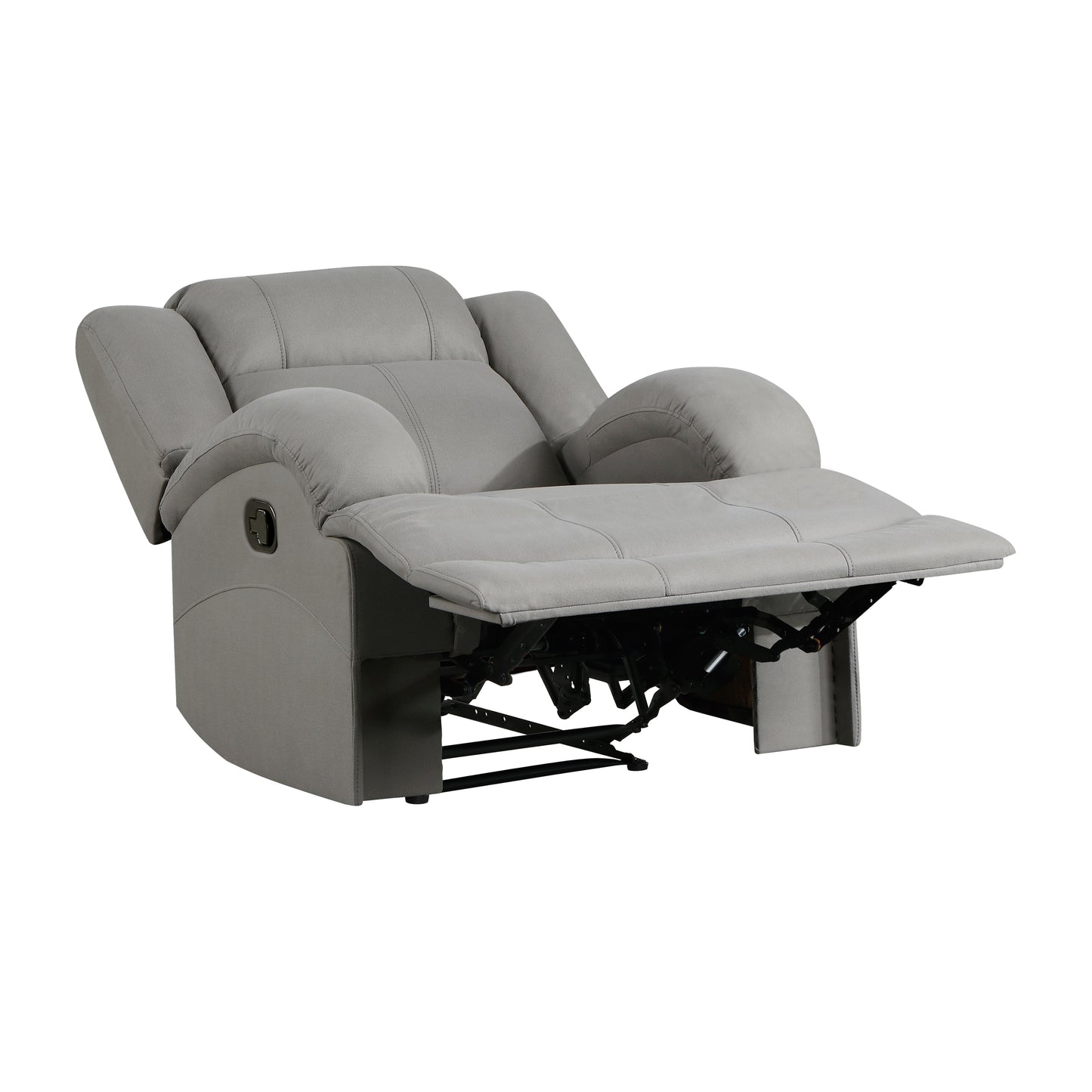 Homelegance Camryn Reclining Chair in Gray Polished Microfiber 9207GRY-1