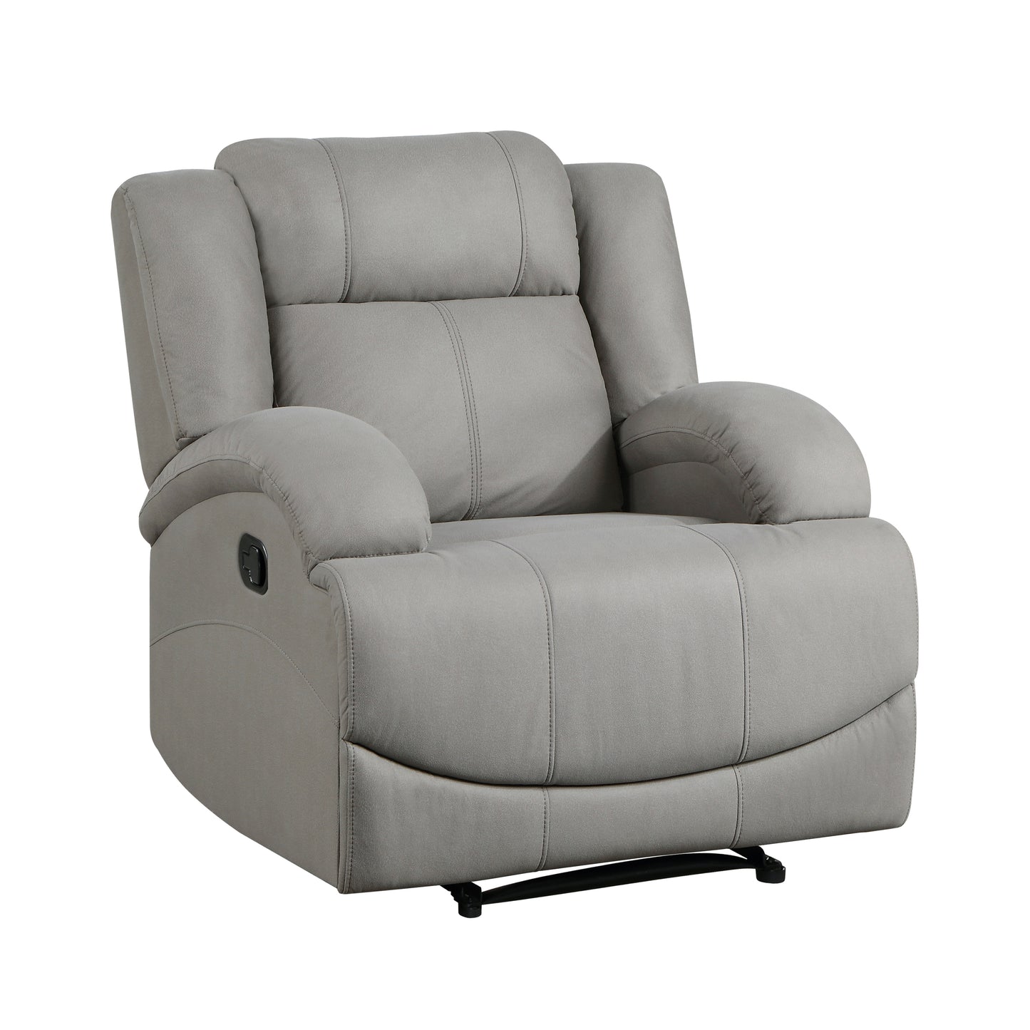 Homelegance Camryn Reclining Chair in Gray Polished Microfiber 9207GRY-1