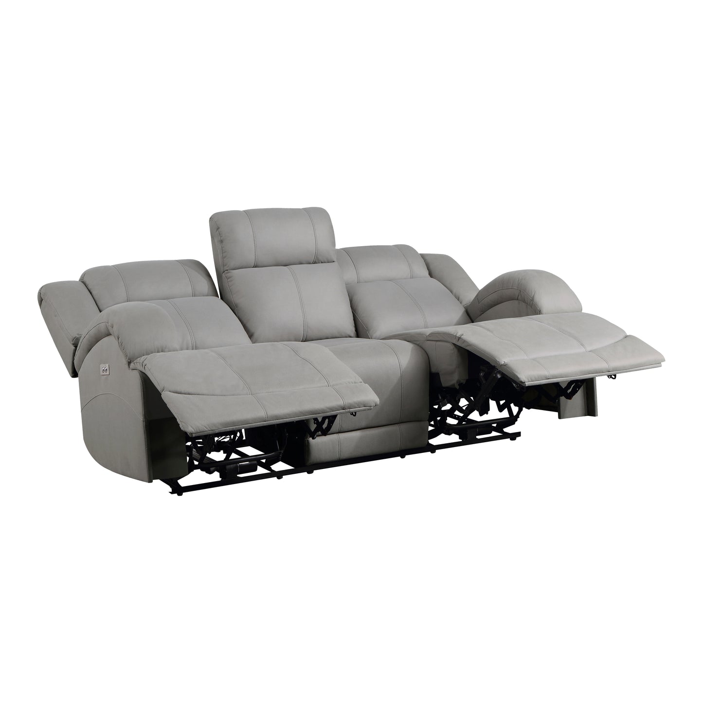 Homelegance Camryn Gray Power Double Reclining Sectional Sofa 9207GRY-3PW