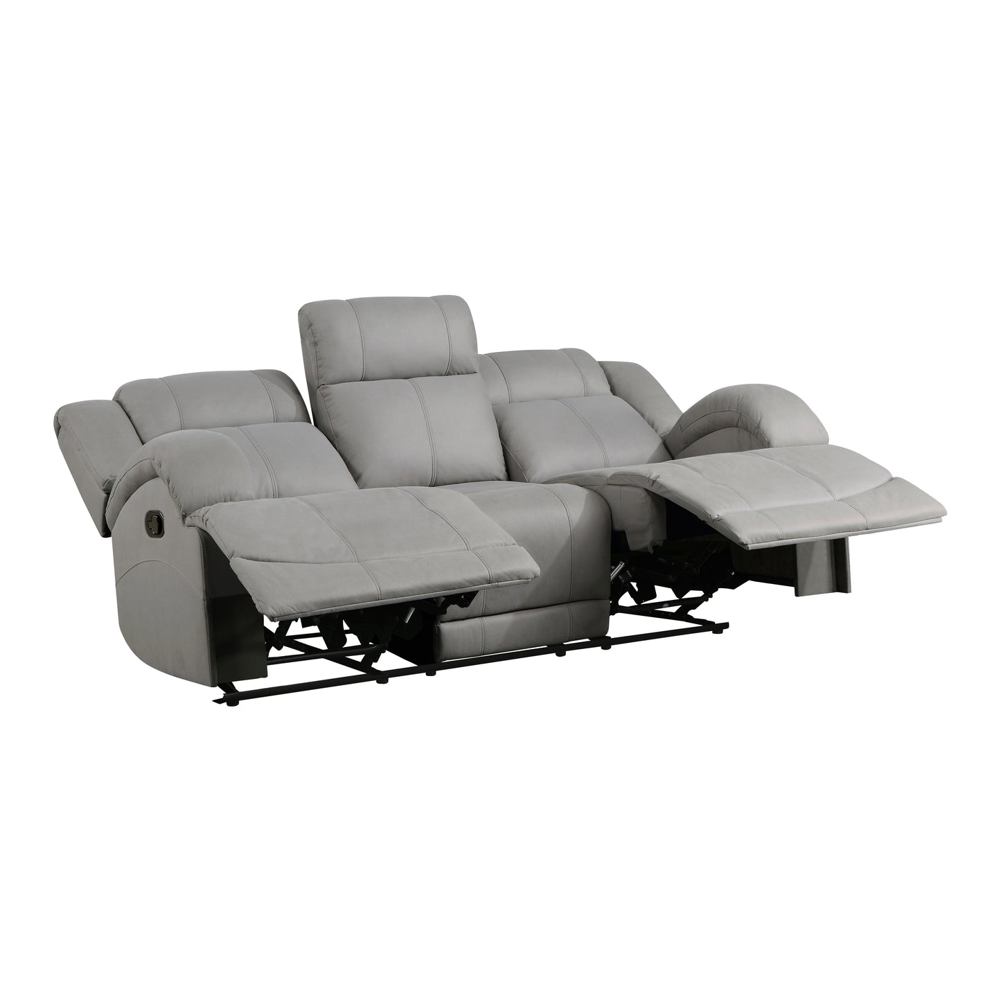 Homelegance Camryn Sectional Sofa Gray Polished Microfiber 9207GRY-3