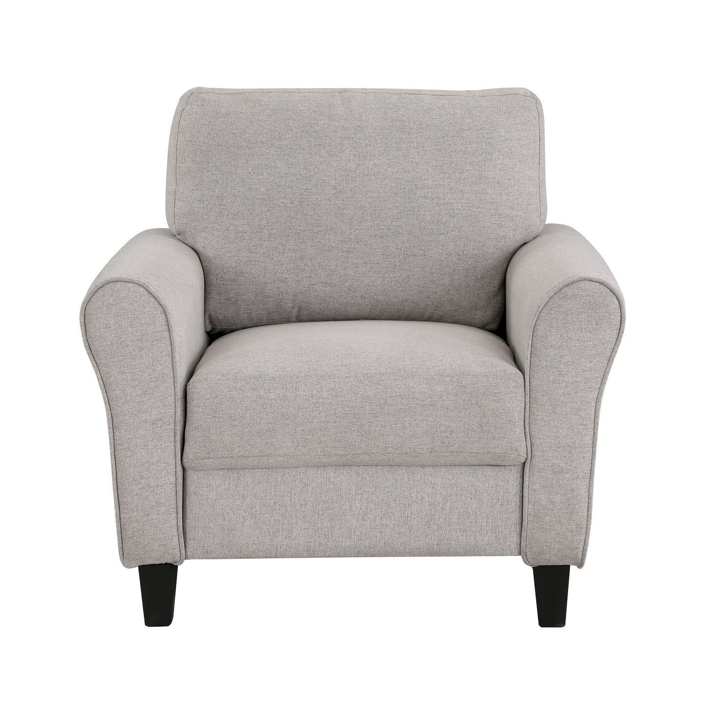 Homelegance Ellery Accent Chair in Textured Sand Fabric with Faux Wood Finish 9209SN-1