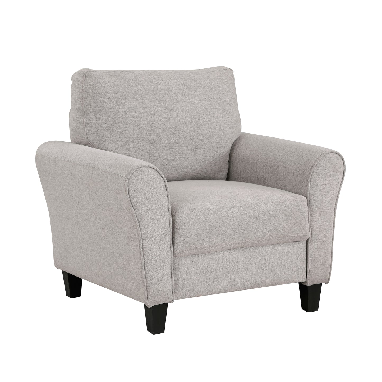 Homelegance Ellery Accent Chair in Textured Sand Fabric with Faux Wood Finish 9209SN-1