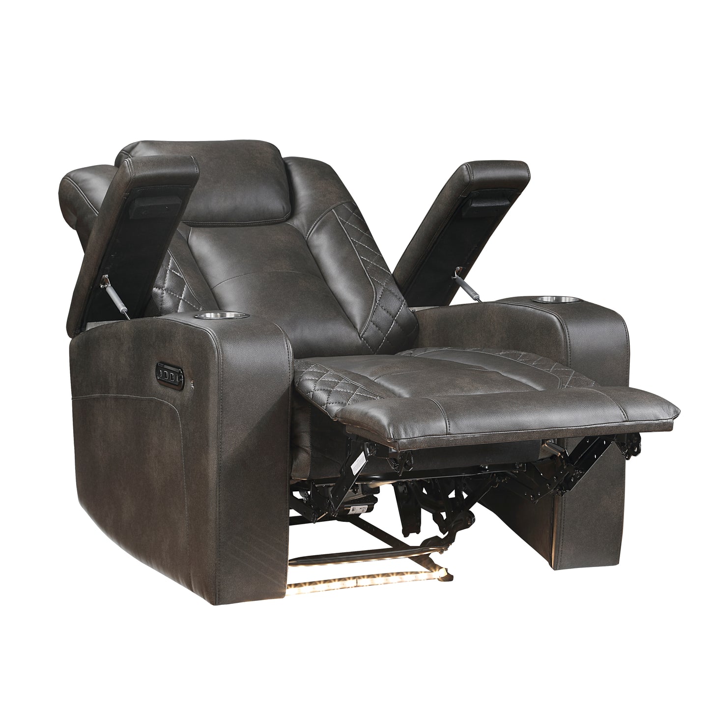 Homelegance Tabor Reclining Chair Power Recliner in Brownish Gray 9211BRG-1PWH
