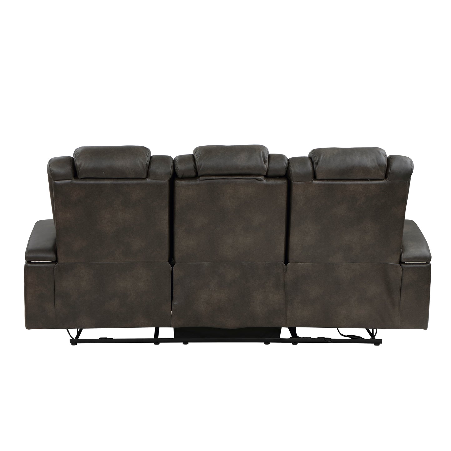 Homelegance Tabor Sectional Sofa Brownish Gray Power Reclining with USB 9211BRG-3PWH