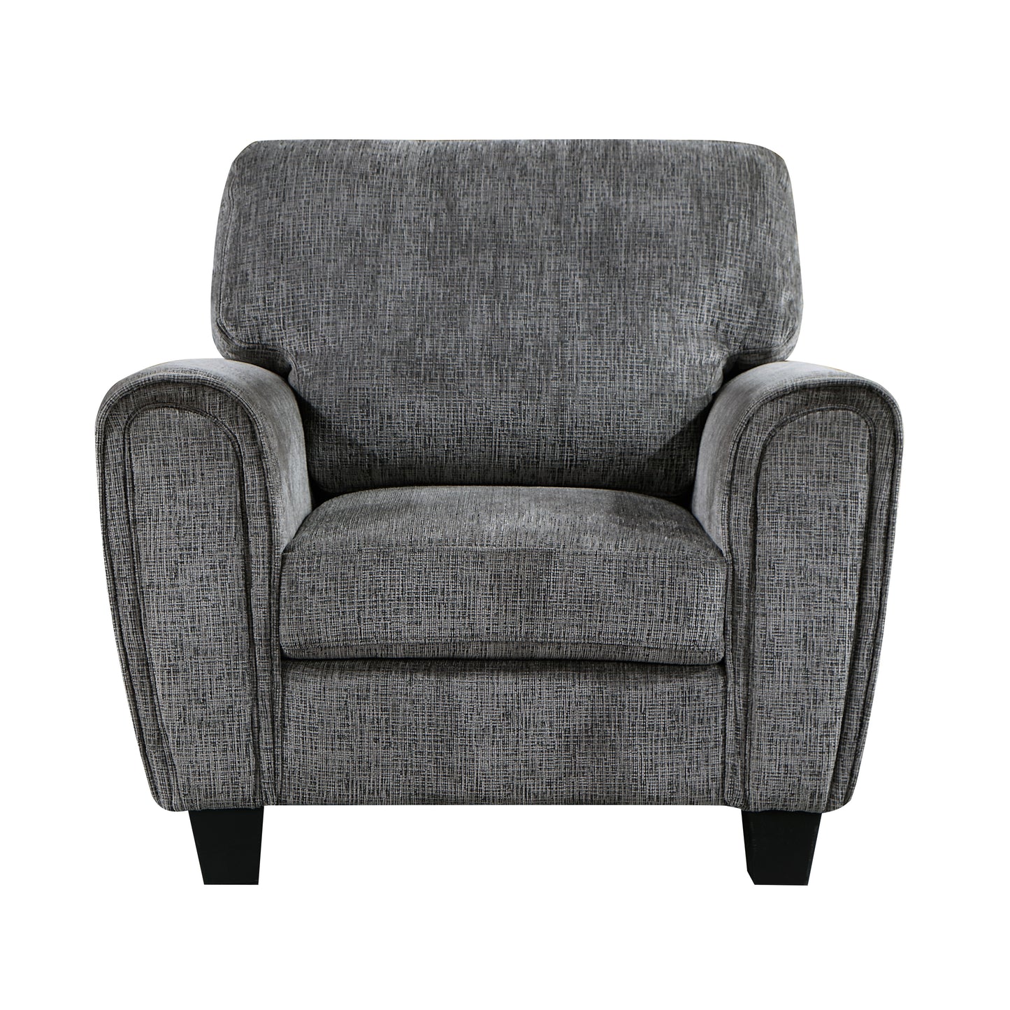 Homelegance Duncan Accent Chair in Dark Gray Chenille Upholstery 9214GY-1
