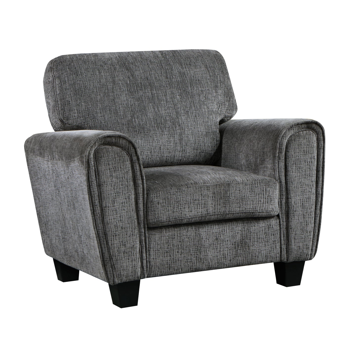 Homelegance Duncan Accent Chair in Dark Gray Chenille Upholstery 9214GY-1