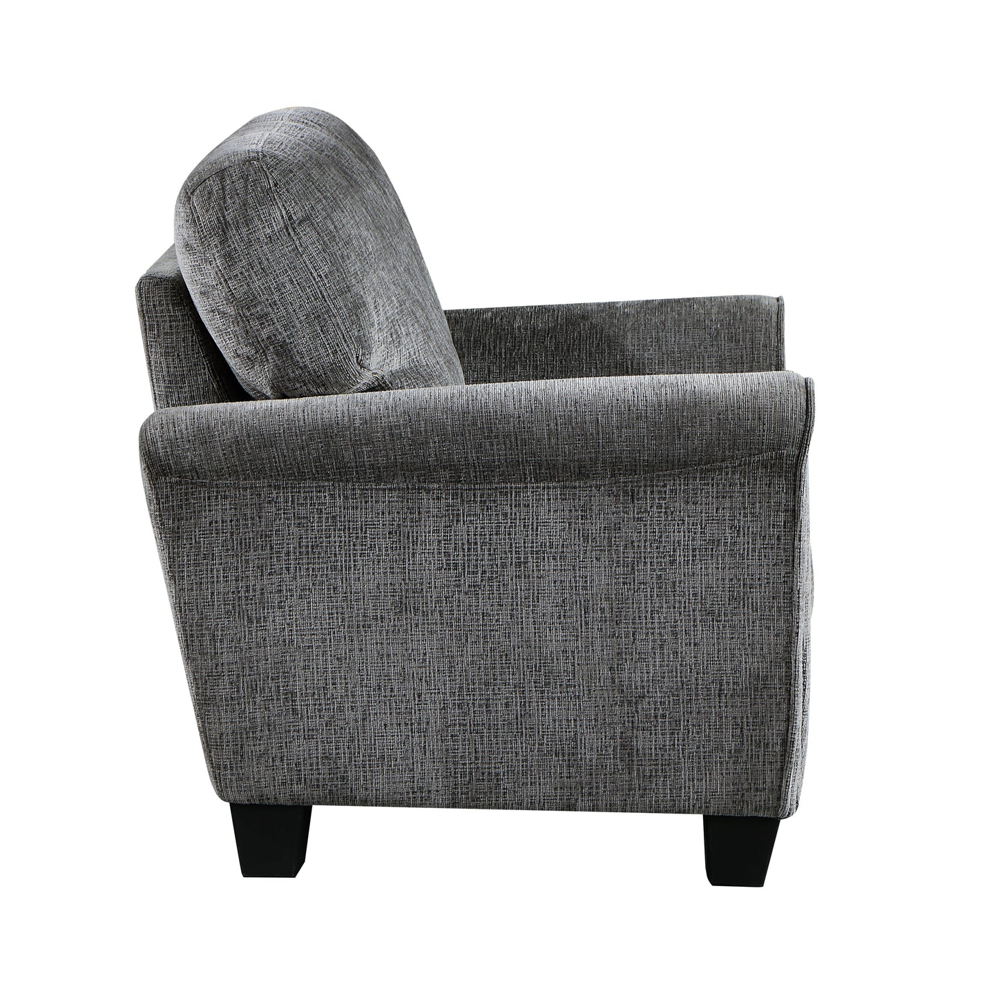 Homelegance Duncan Accent Chair in Dark Gray Chenille Upholstery 9214GY-1