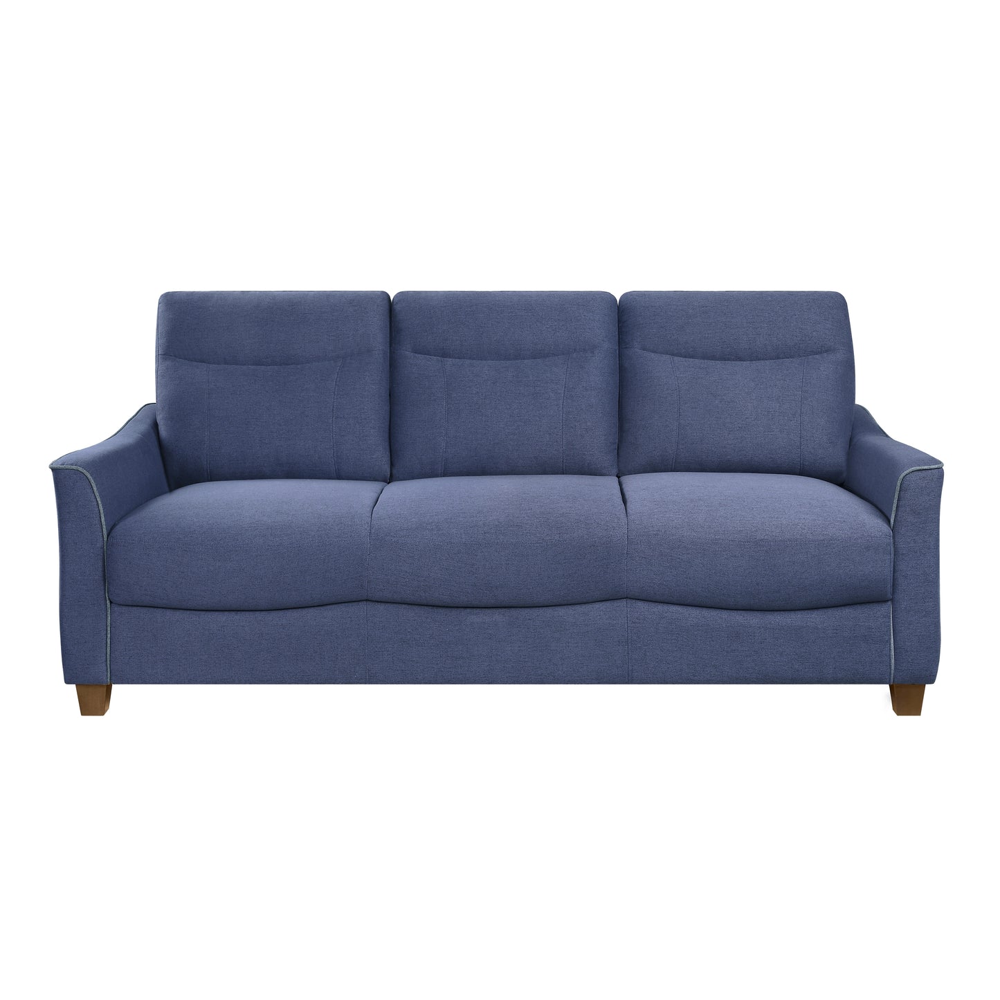 Homelegance Harstad Sectional Sofa Dark Blue with Light Blue Accents 9236BU-3