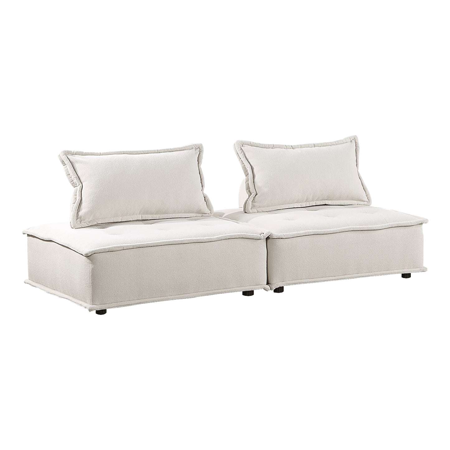 Homelegance Inman Loveseat Beige Boucle Upholstery 9237BE-2