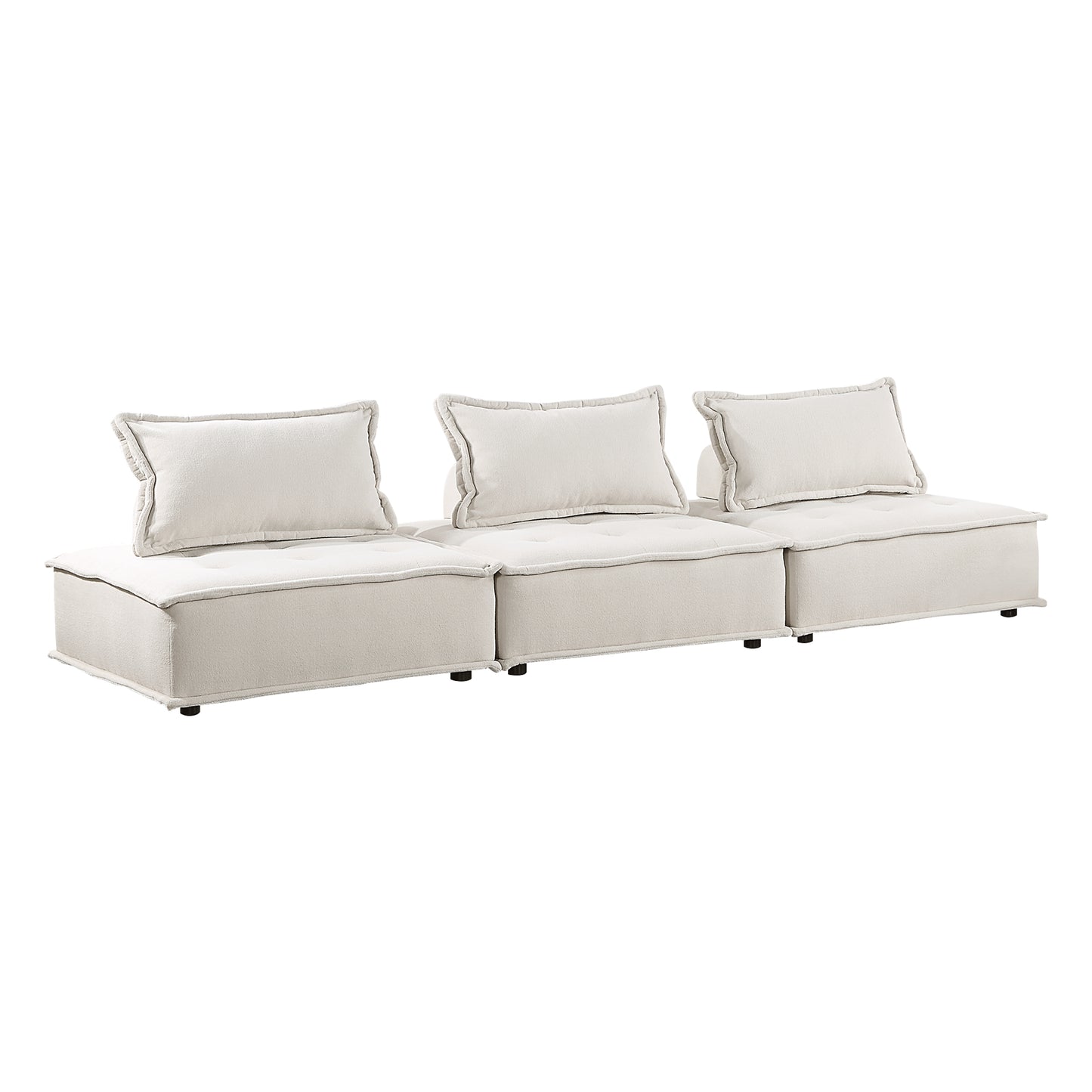 Homelegance Inman Sectional Sofa in Luxurious Beige Boucle 9237BE-3