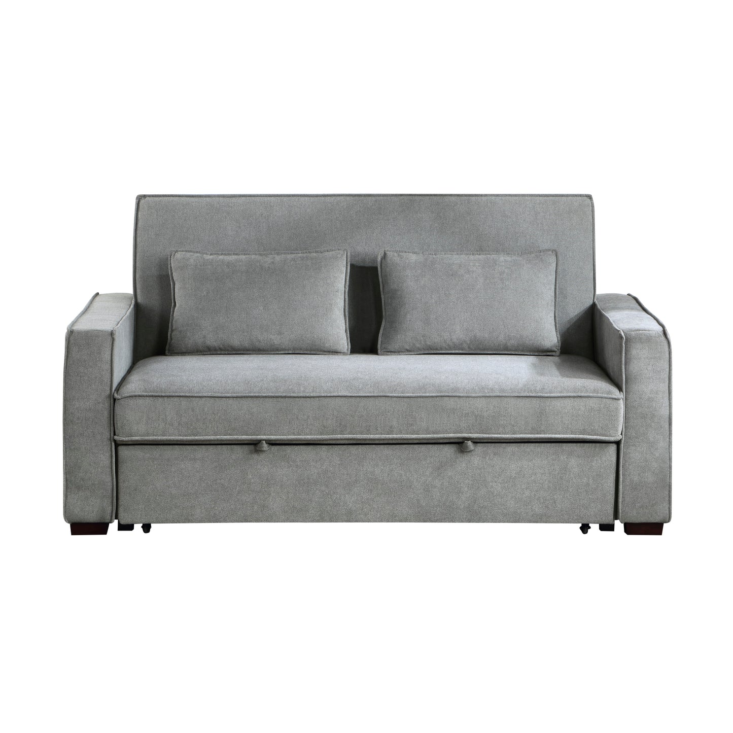 Homelegance Alta Gray Textured Convertible Studio Sofa 9238GY-3CL