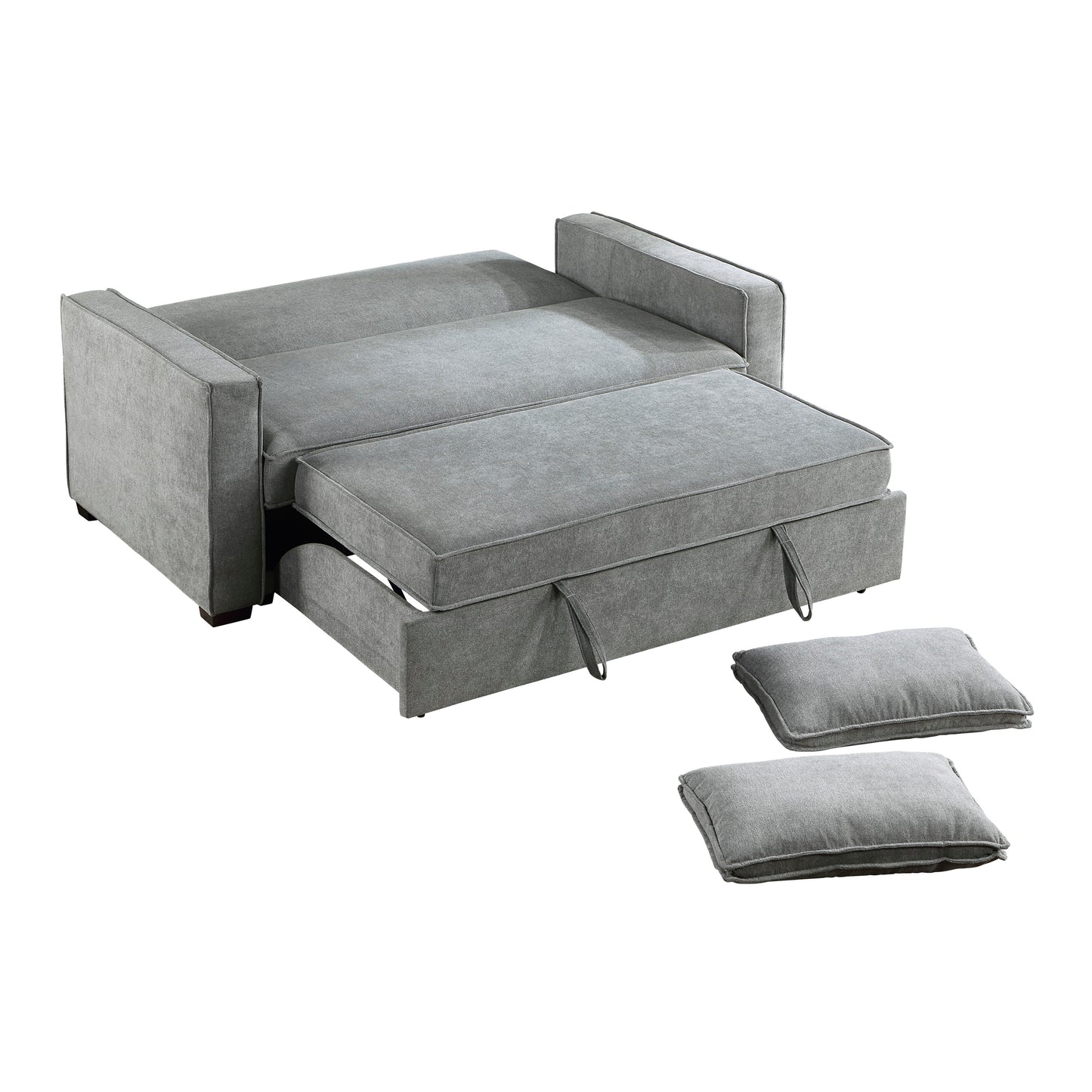 Homelegance Alta Gray Textured Convertible Studio Sofa 9238GY-3CL