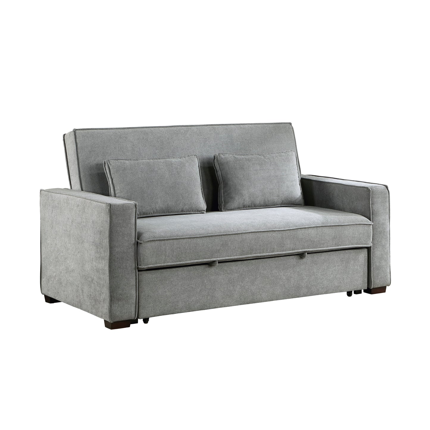 Homelegance Alta Gray Textured Convertible Studio Sofa 9238GY-3CL