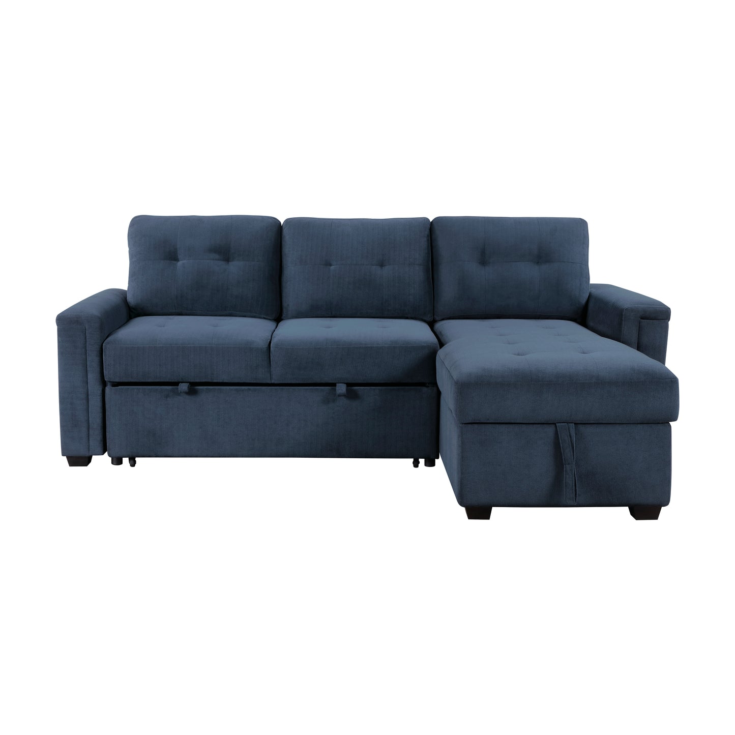 Homelegance Reversible Sectional Sofa Textured Blue 9259-SC