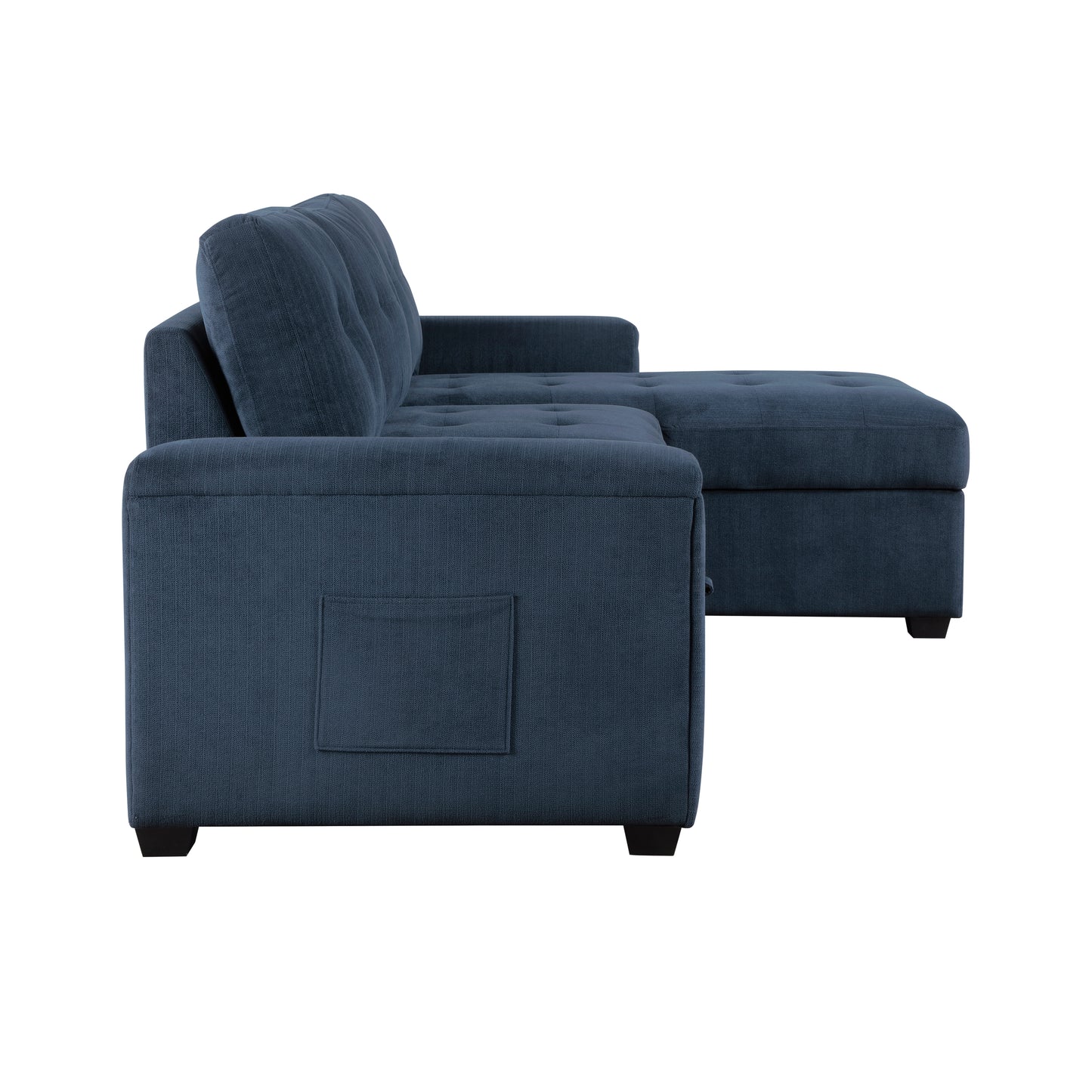 Homelegance Reversible Sectional Sofa Textured Blue 9259-SC
