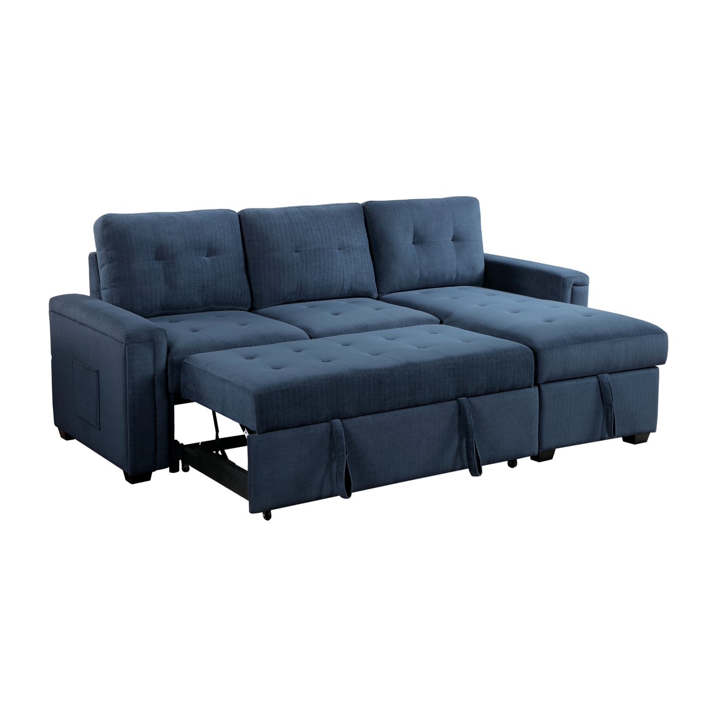 Homelegance Reversible Sectional Sofa Textured Blue 9259-SC