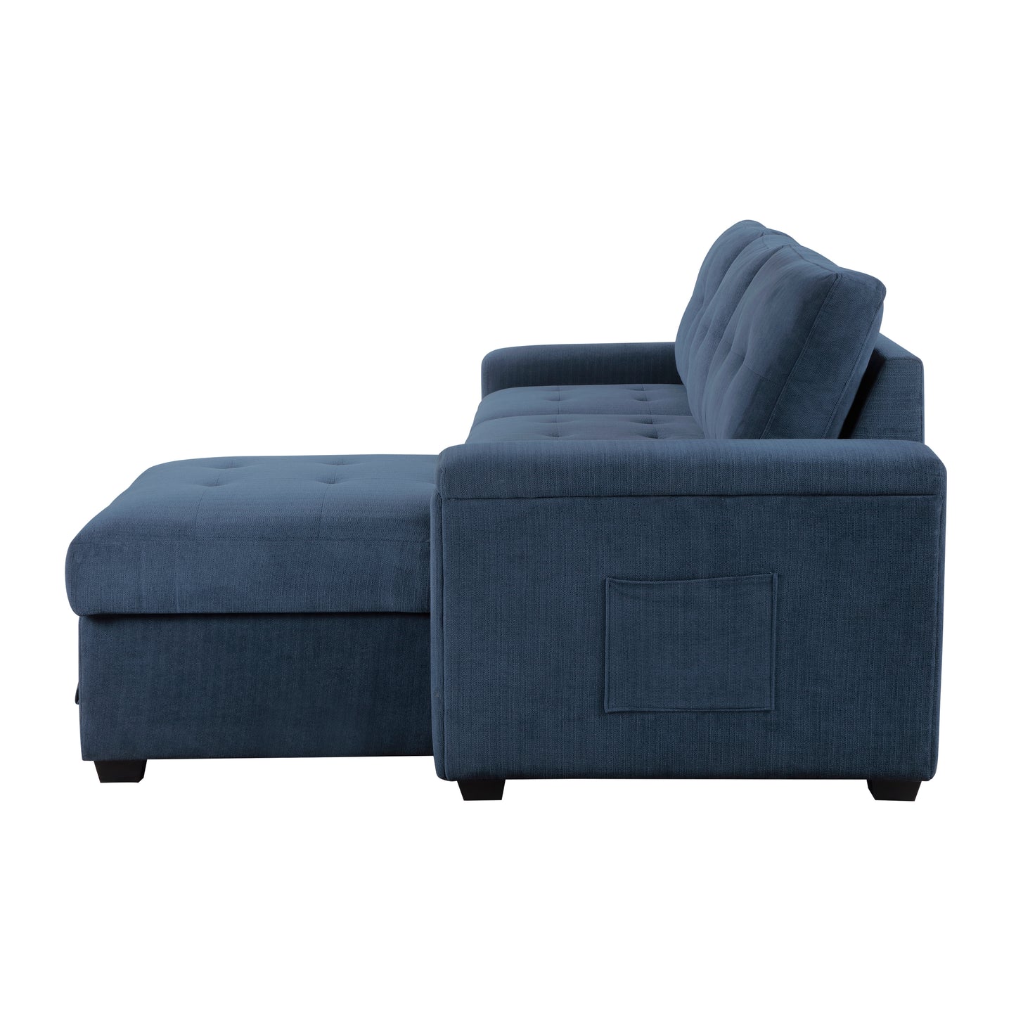 Homelegance Reversible Sectional Sofa Textured Blue 9259-SC