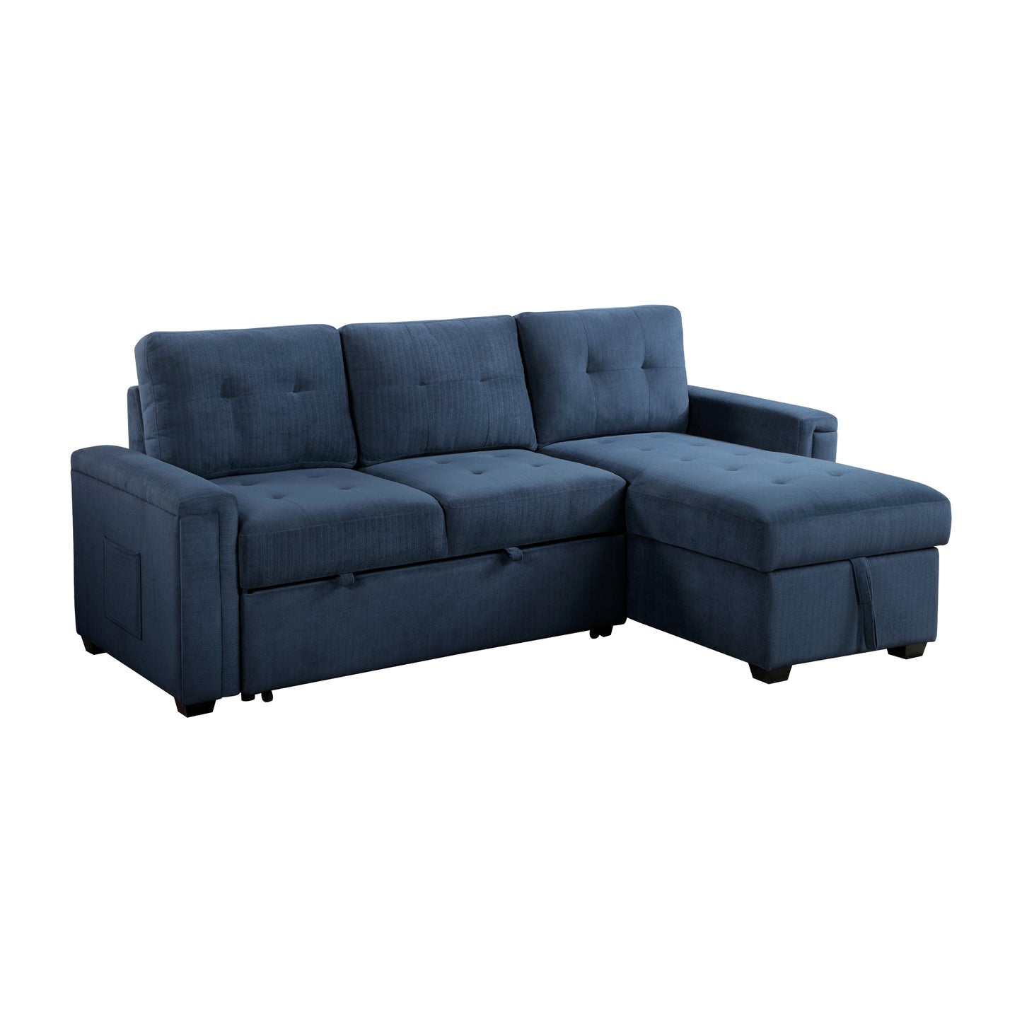 Homelegance Reversible Sectional Sofa Textured Blue 9259-SC