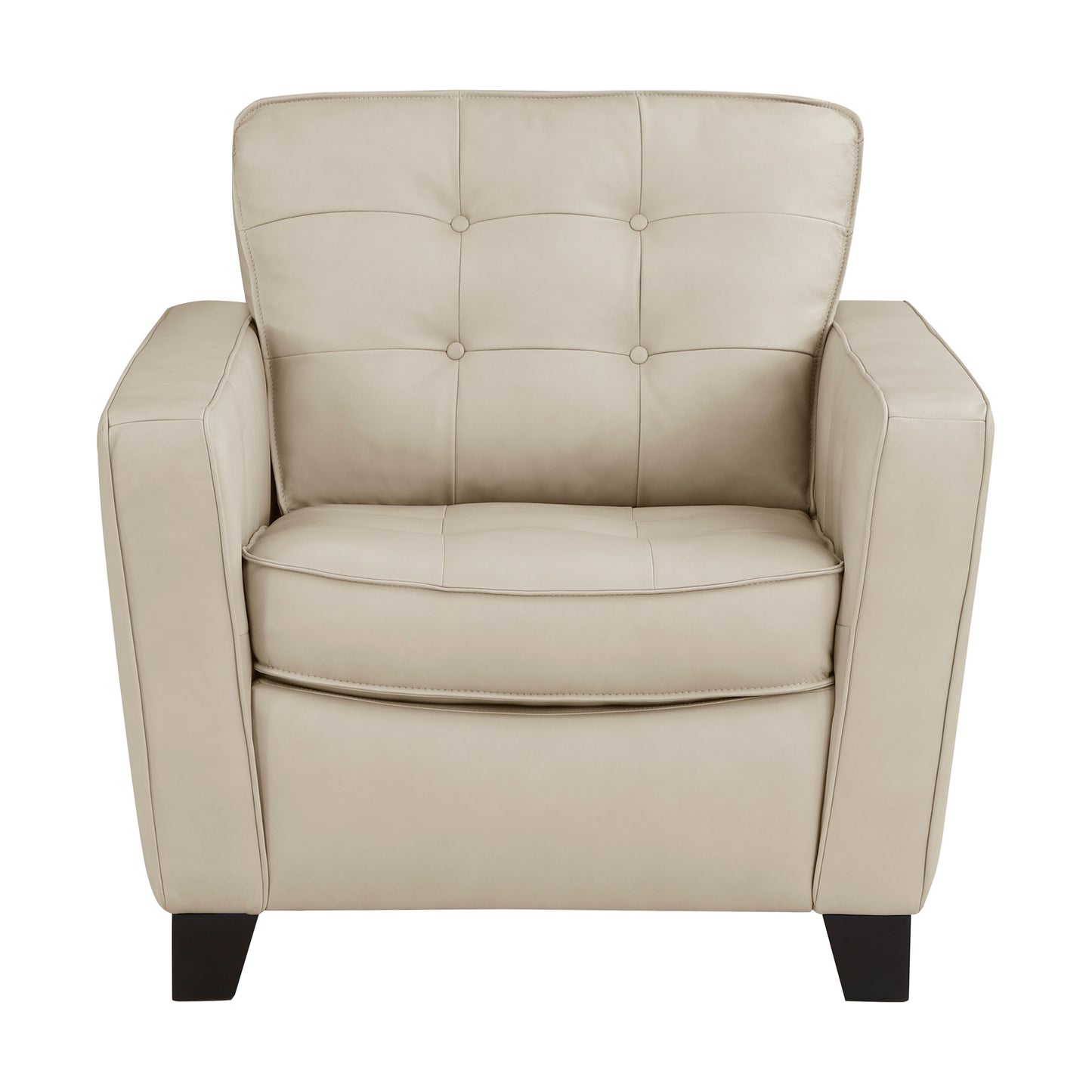 Homelegance Renzo Accent Chair in Beige Top Grain Leather 9266BEG-1