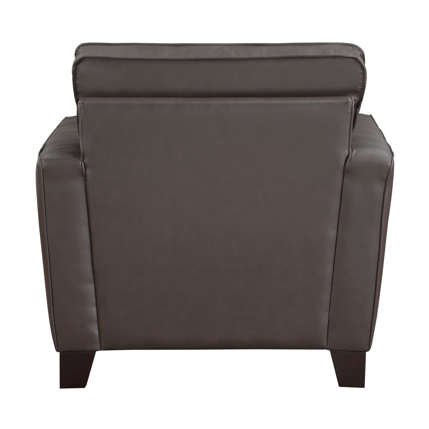 Homelegance Renzo Accent Chair in Brown Leather with Tufted Detail 9266BRW-1