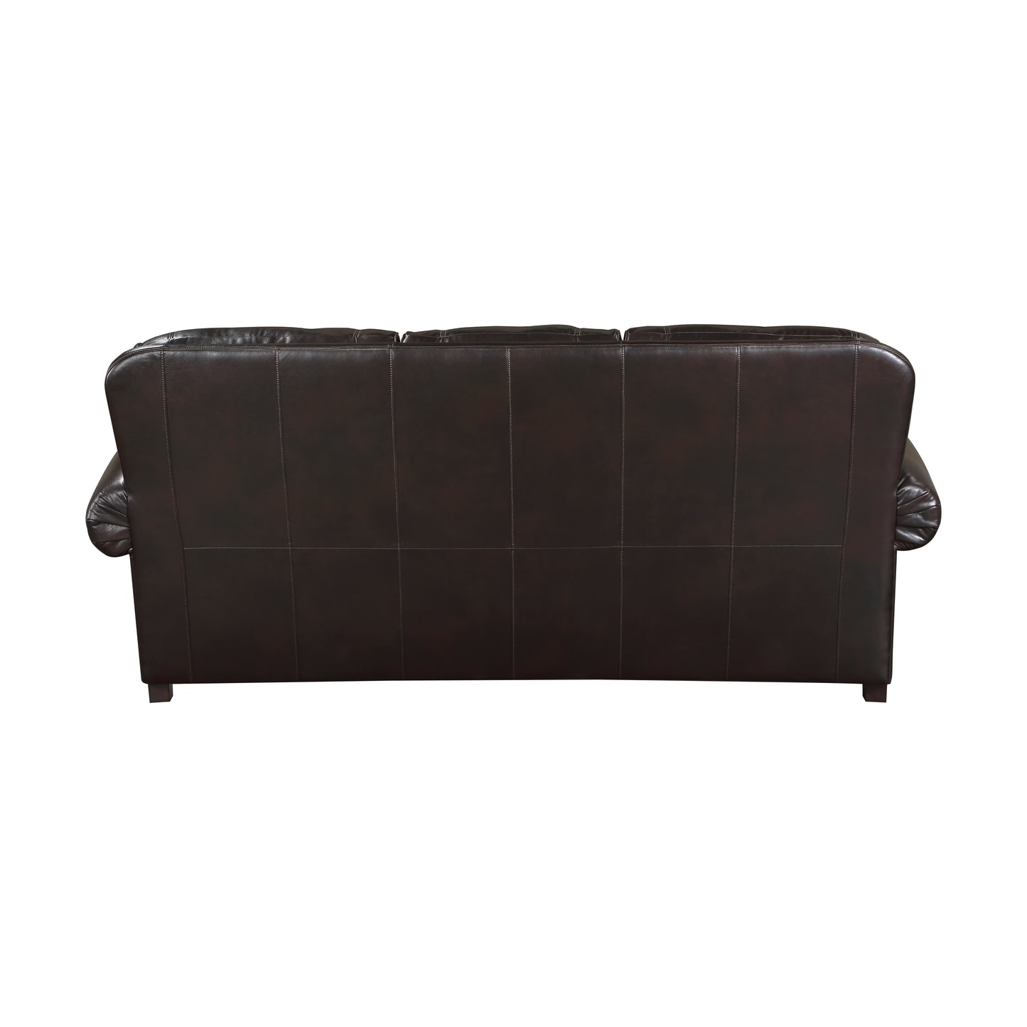 Homelegance Milford Sectional Sofa in Brown Faux Leather with Nailhead Trim 9268BRW-3
