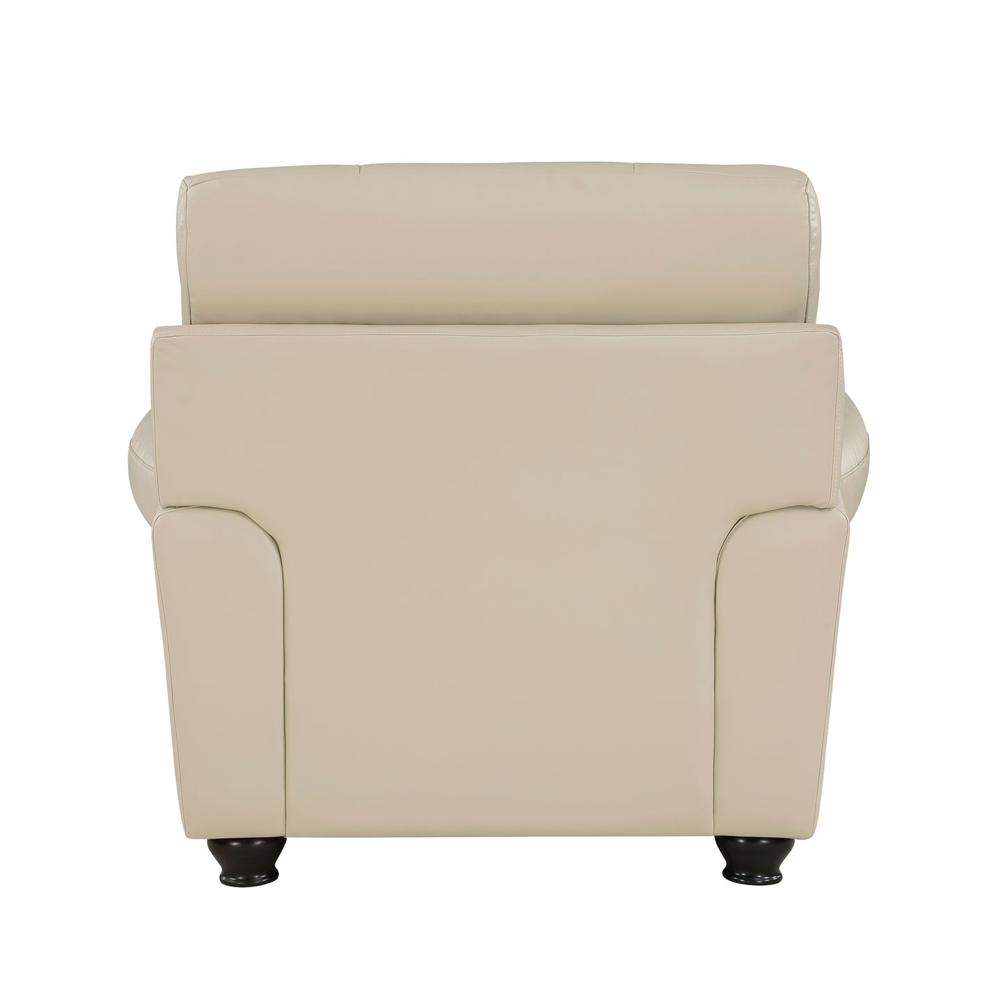 Homelegance Foxborough Accent Chair in Cream Leather with Nailhead Trim 9269CR-1