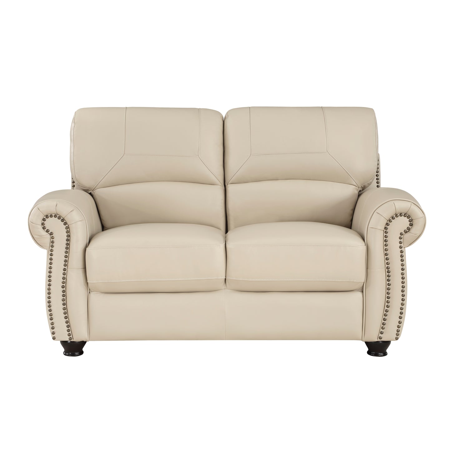 Homelegance Foxborough Loveseat in Cream Top Grain Leather 9269CR-2