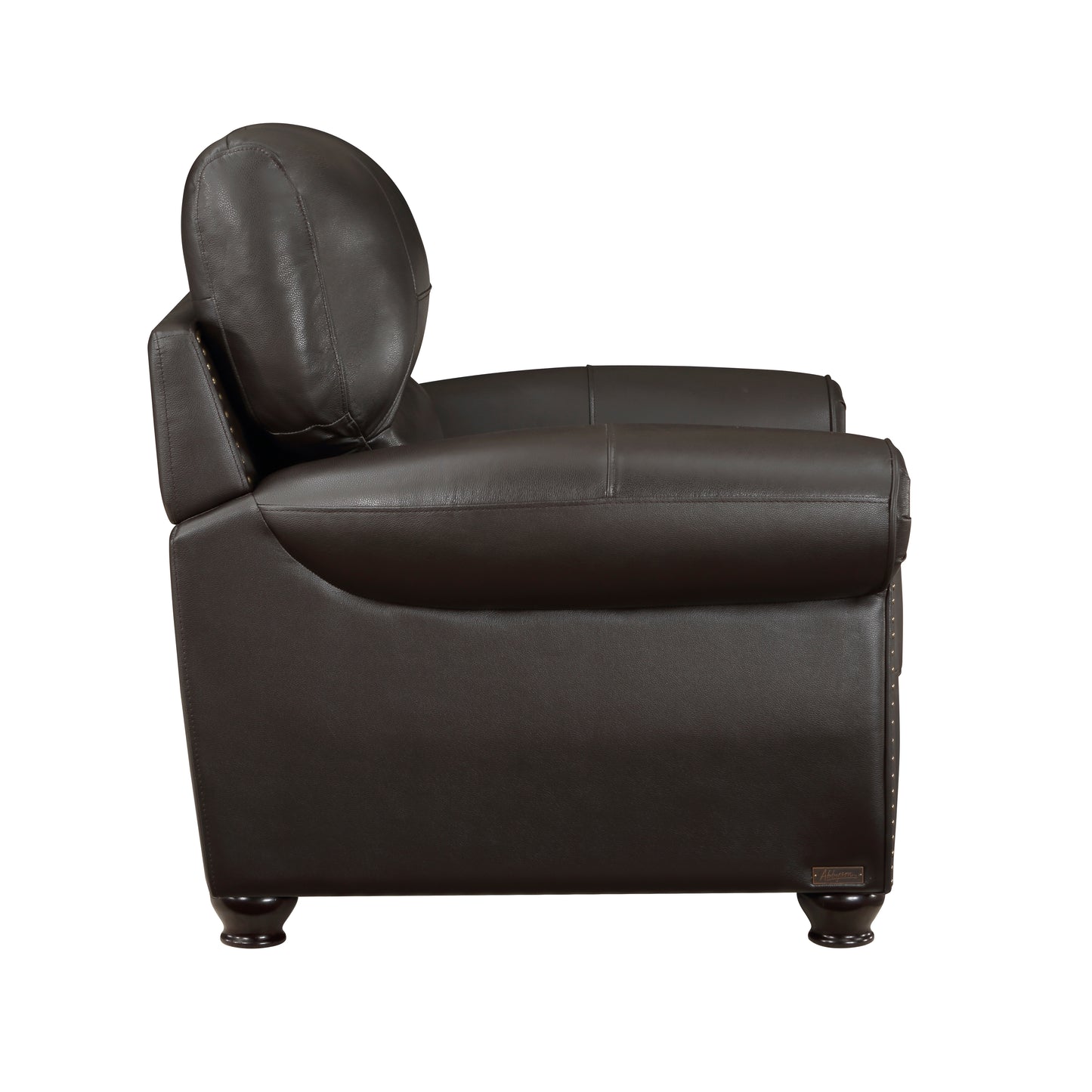 Homelegance Foxborough Dark Brown Accent Chair with Nailhead Trim 9269DB-1