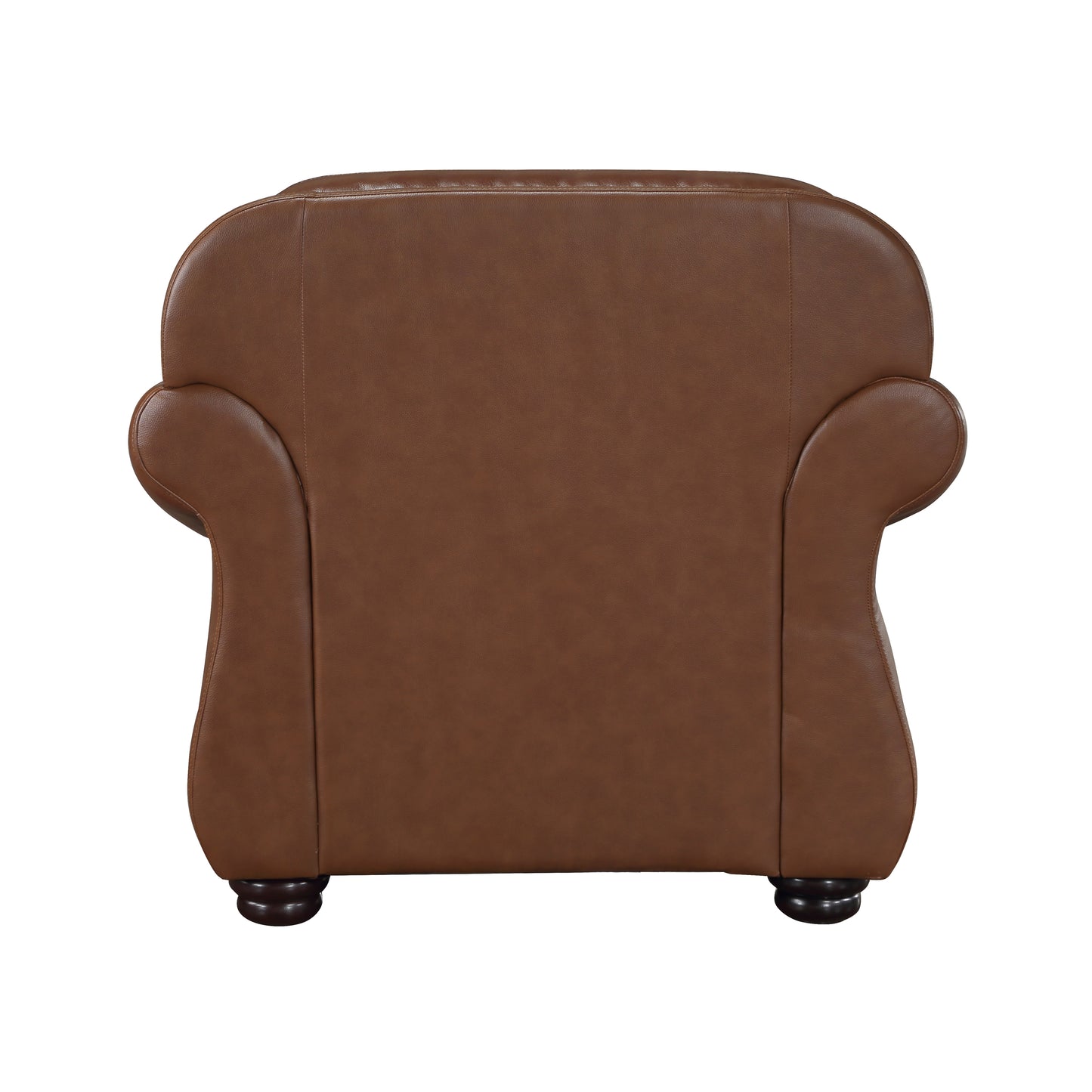 Homelegance Attleboro Accent Chair in Camel Brown Leather 9270BR-1