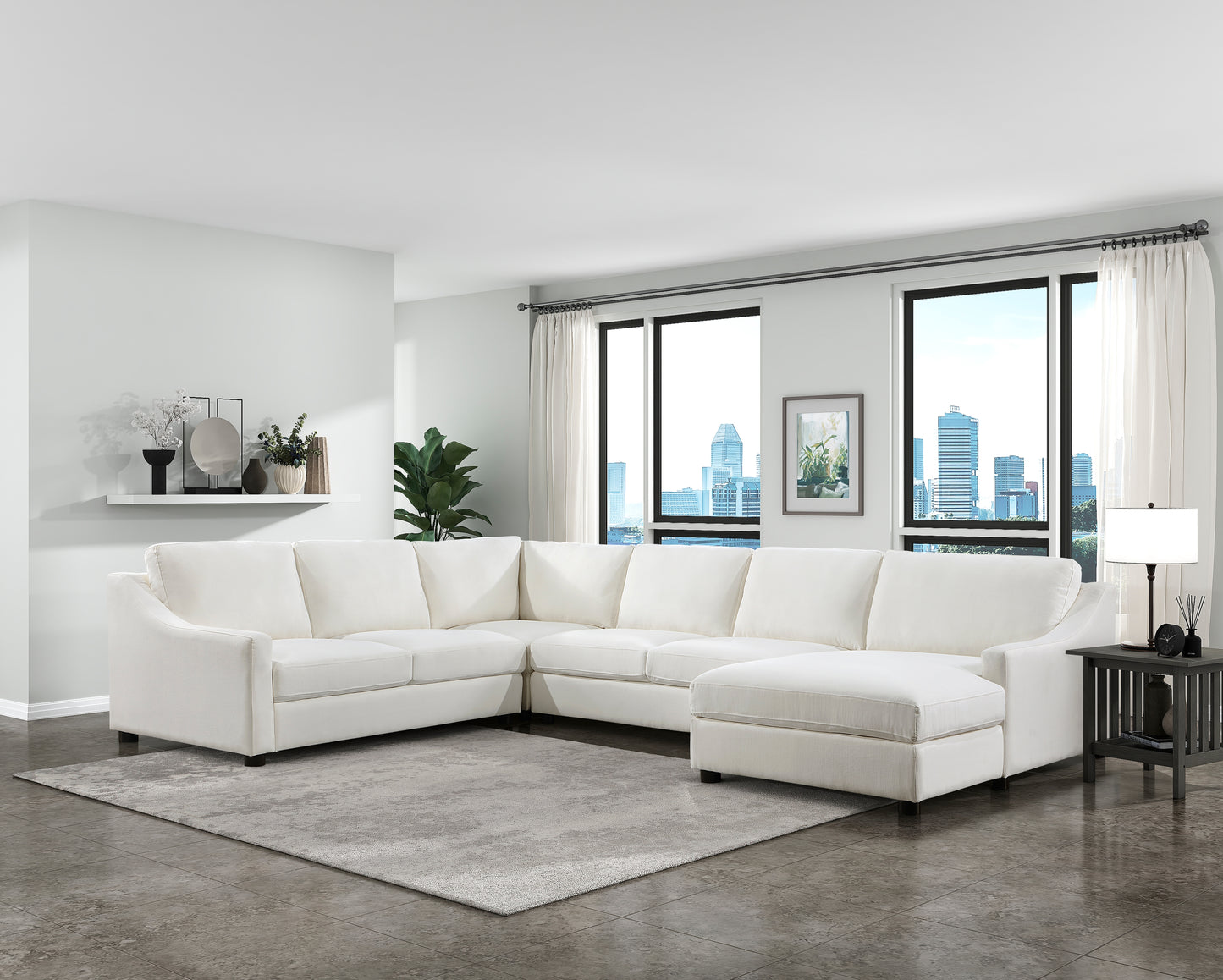 Homelegance Zayden Sectional Sofa in 9277VR-42LRC Stylish Comfort Design