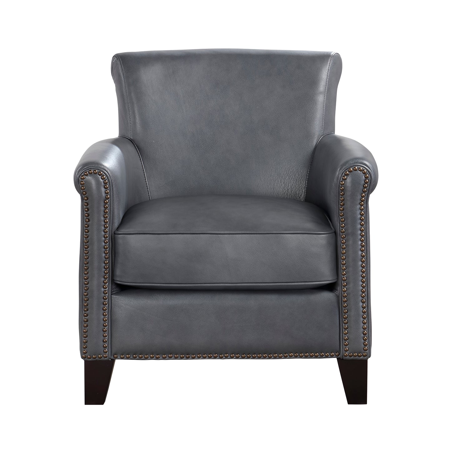 Homelegance Braintree Accent Chair in Burnish Gray Leather 9278BGY-1