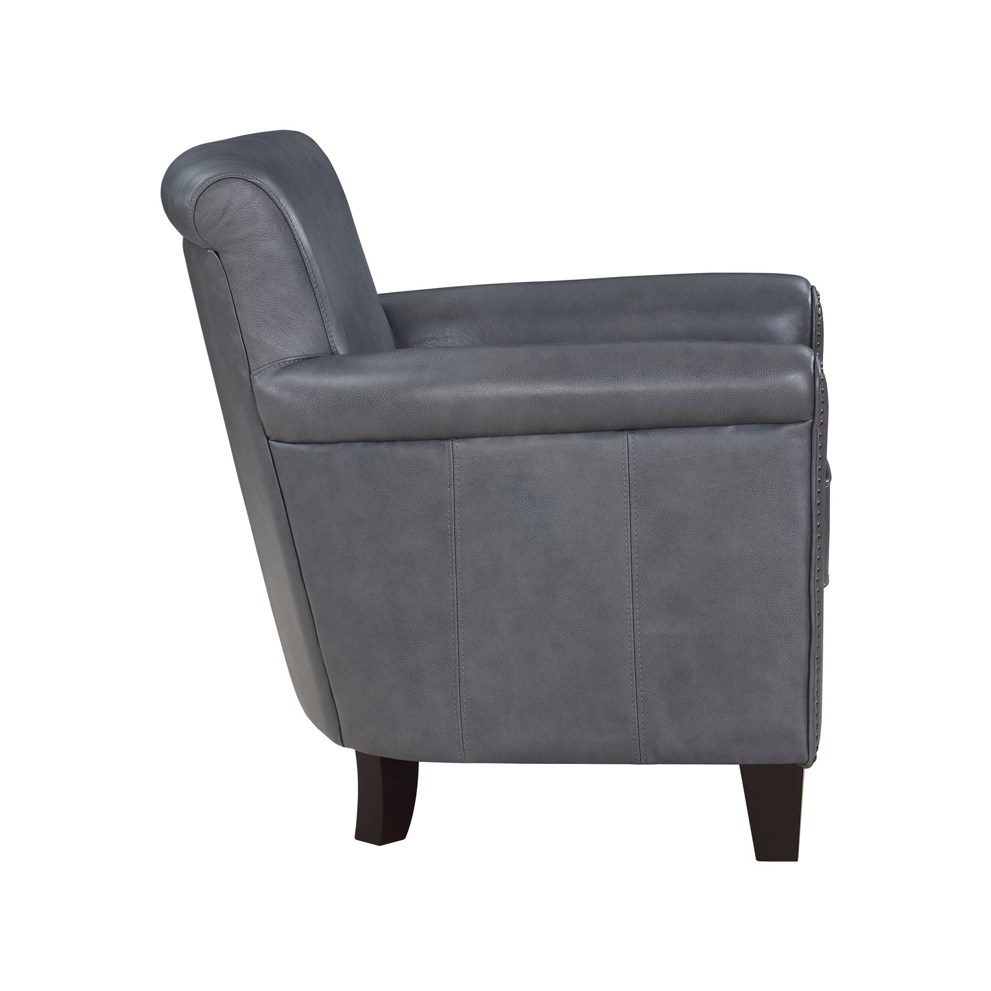 Homelegance Braintree Accent Chair in Burnish Gray Leather 9278BGY-1