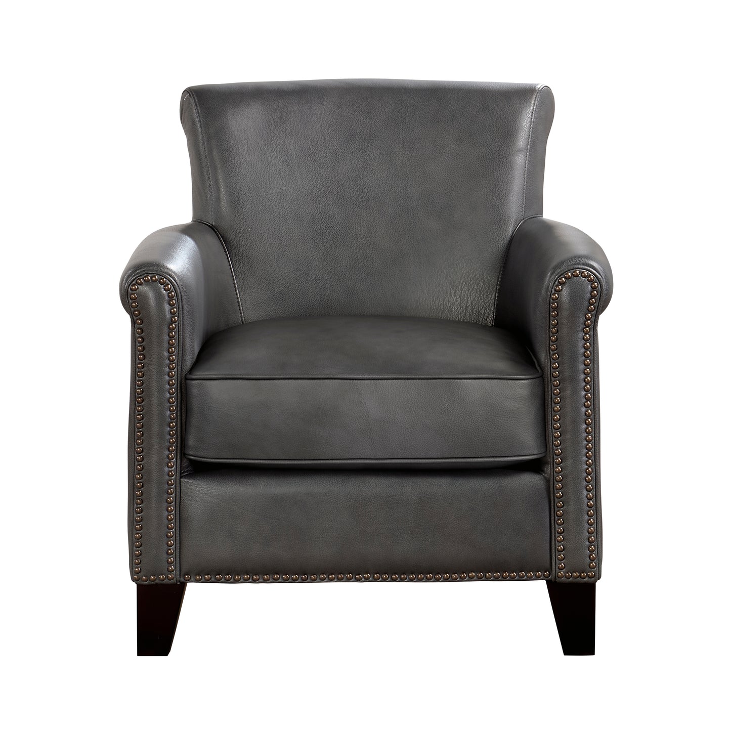 Homelegance Braintree Accent Chair in Gray Top Grain Leather 9278GRY-1