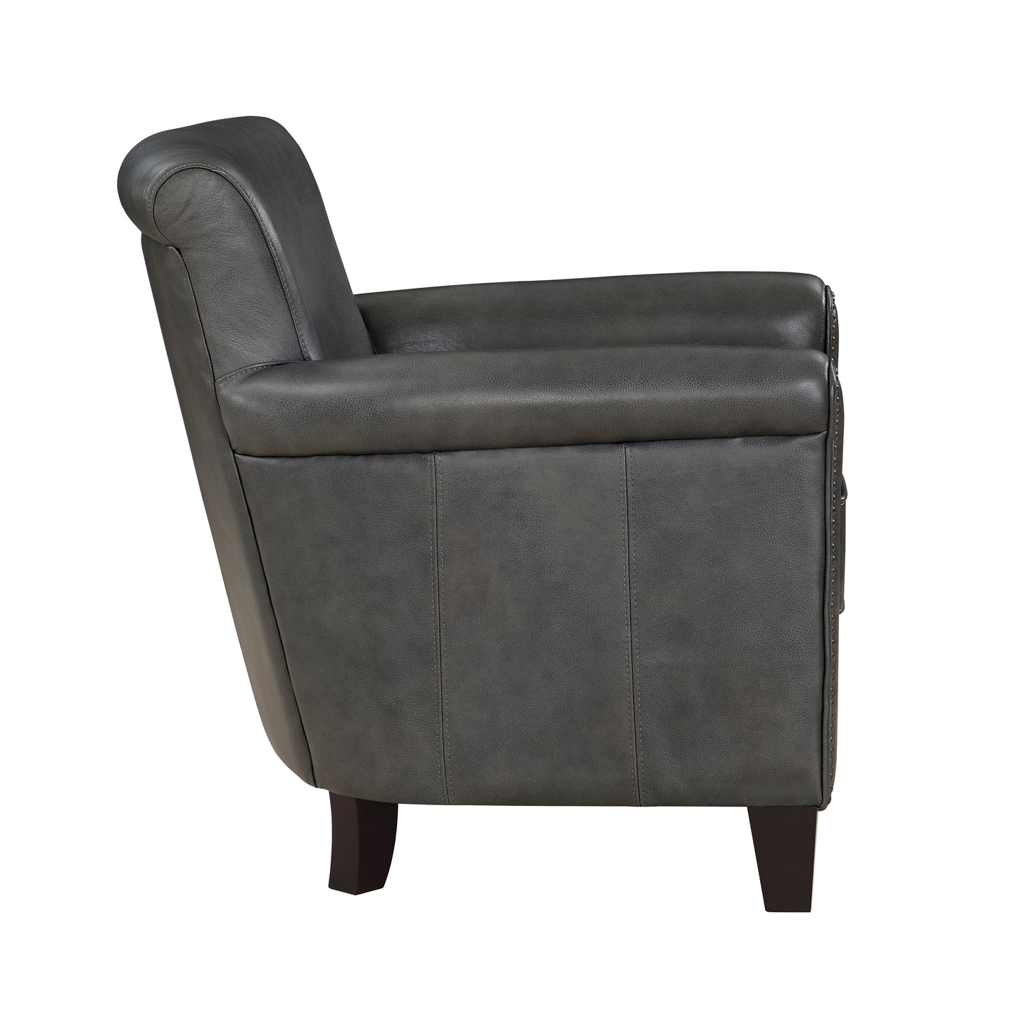 Homelegance Braintree Accent Chair in Gray Top Grain Leather 9278GRY-1