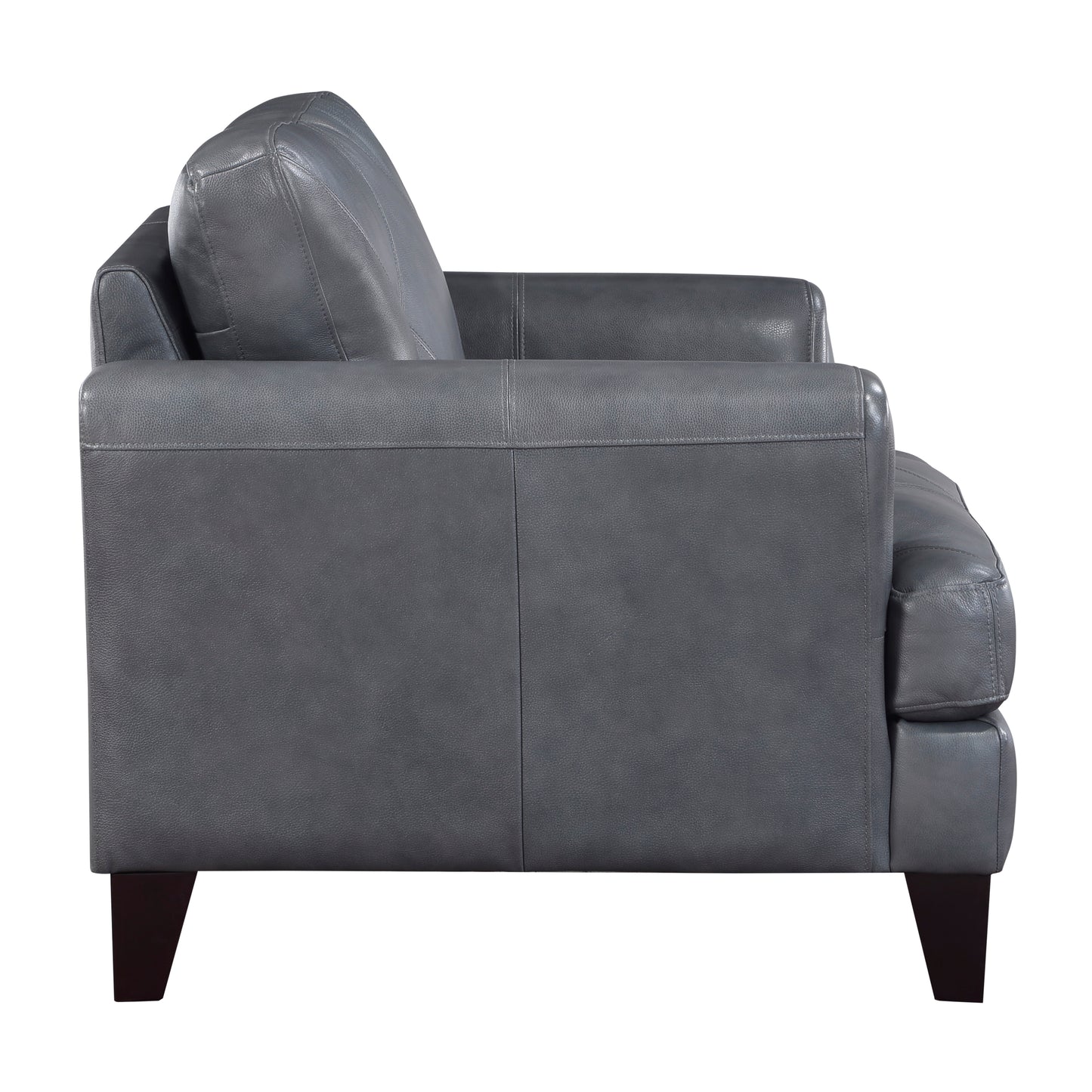 Homelegance Thierry Accent Chair in Burnish Gray Leather 9279BGY-1