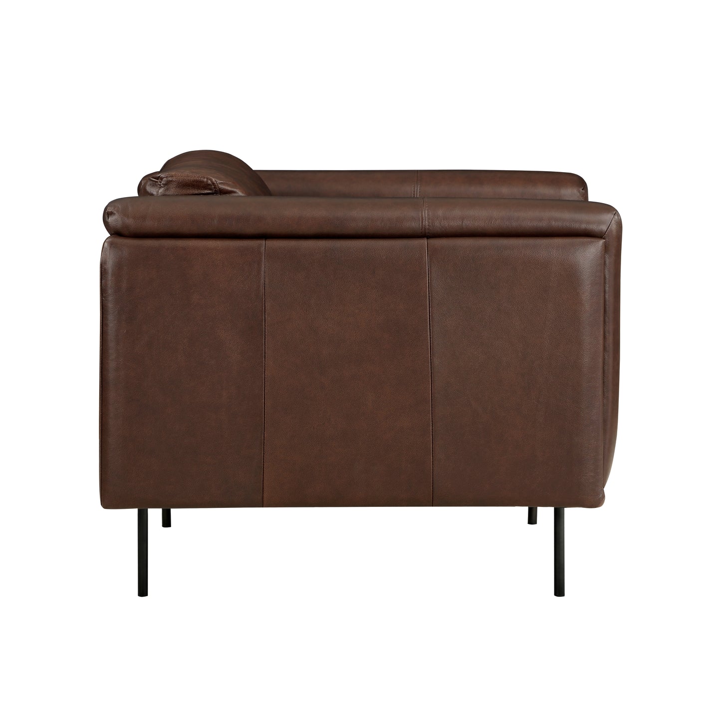 Homelegance Soren Accent Chair in Brown Leather with Tufted Detail 9280BR-1