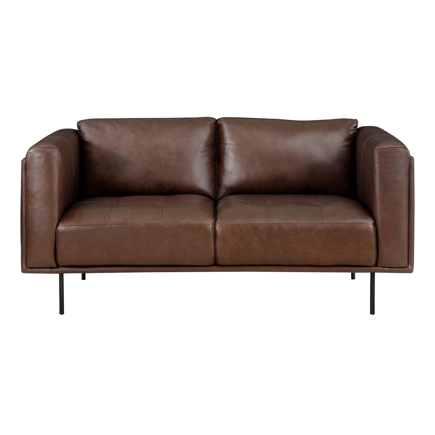 Homelegance Soren Loveseat in Brown Top Grain Leather 9280BR-2