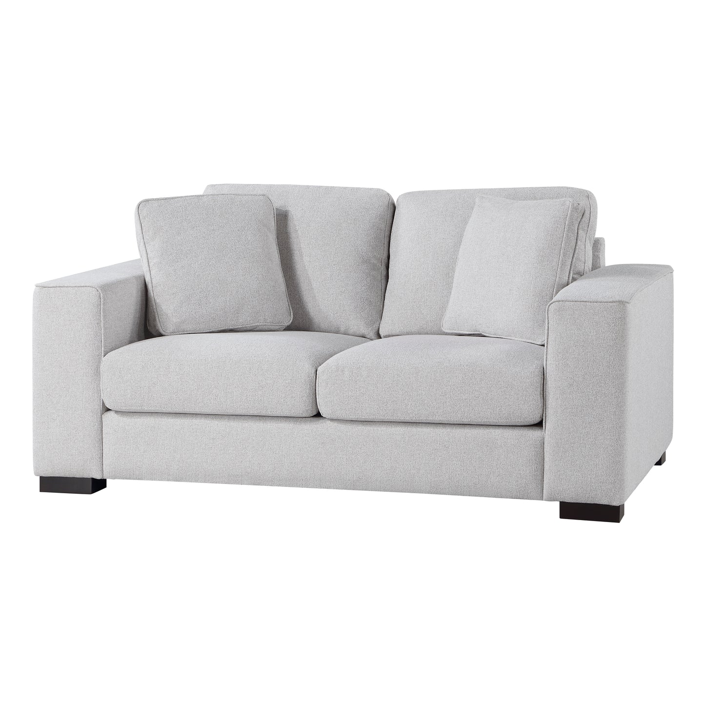 Homelegance Solaris Loveseat in Textured Gray Upholstery 9288GY-2