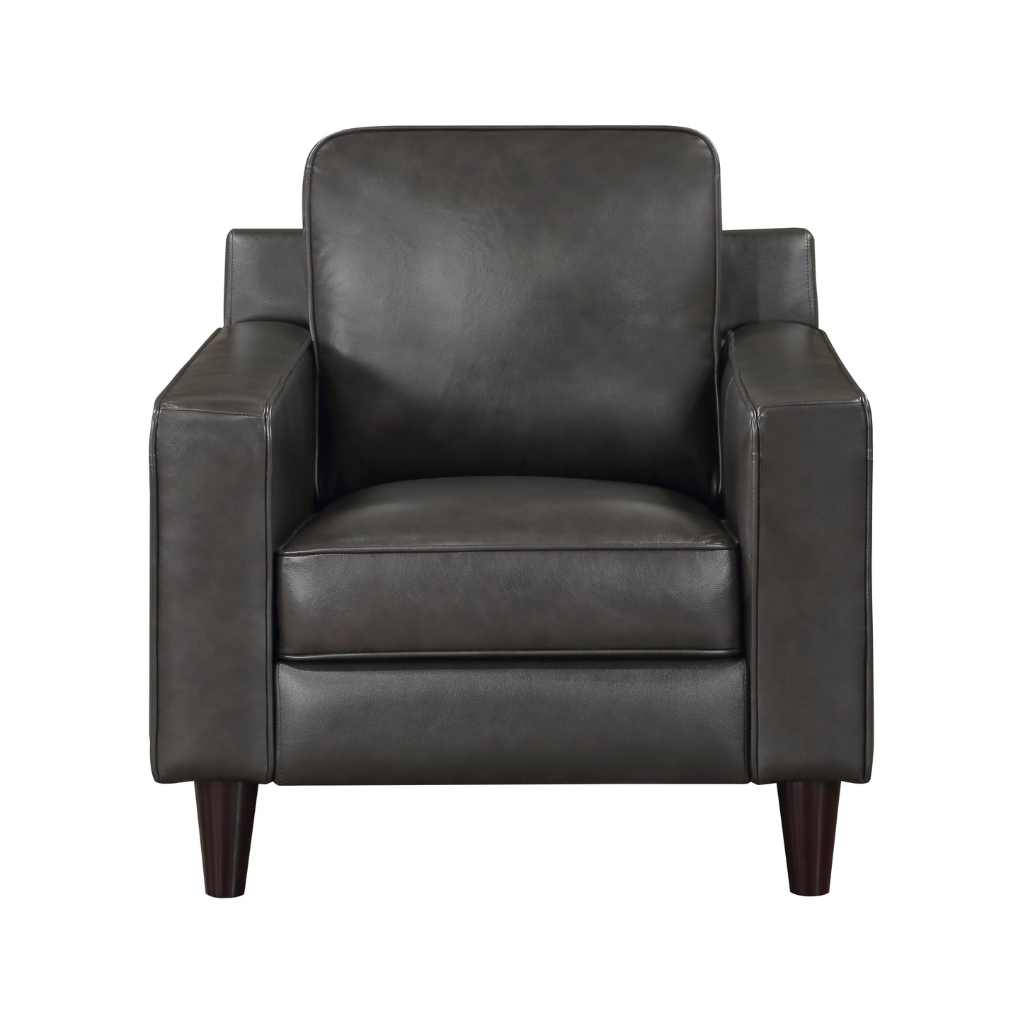 Homelegance Aldrich Accent Chair in Gray Top Grain Leather 9294GRY-1