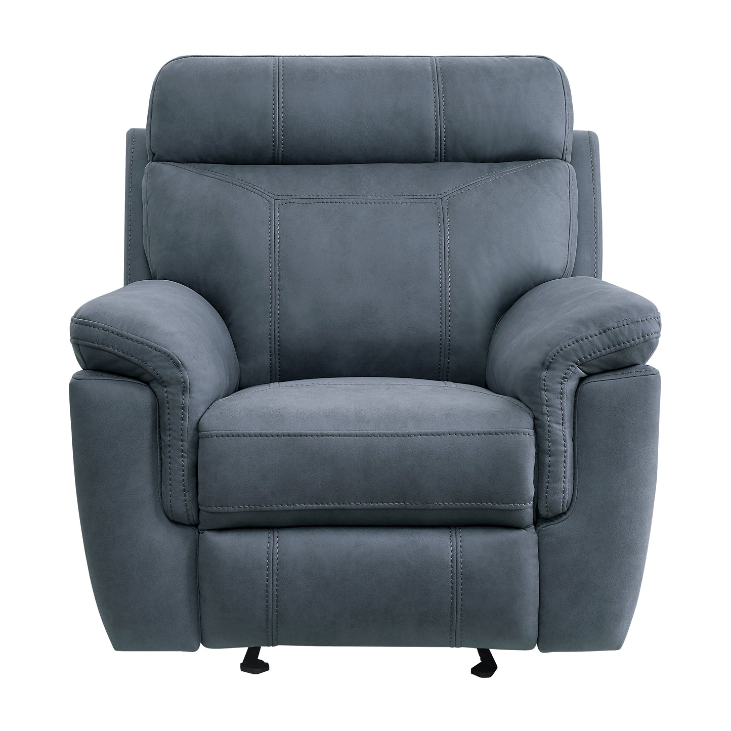 Homelegance Clifton Glider Recliner Chair in Polished Microfiber Blue 9301BUE-1