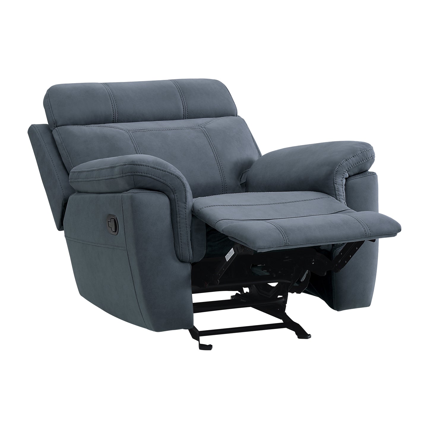 Homelegance Clifton Glider Recliner Chair in Polished Microfiber Blue 9301BUE-1